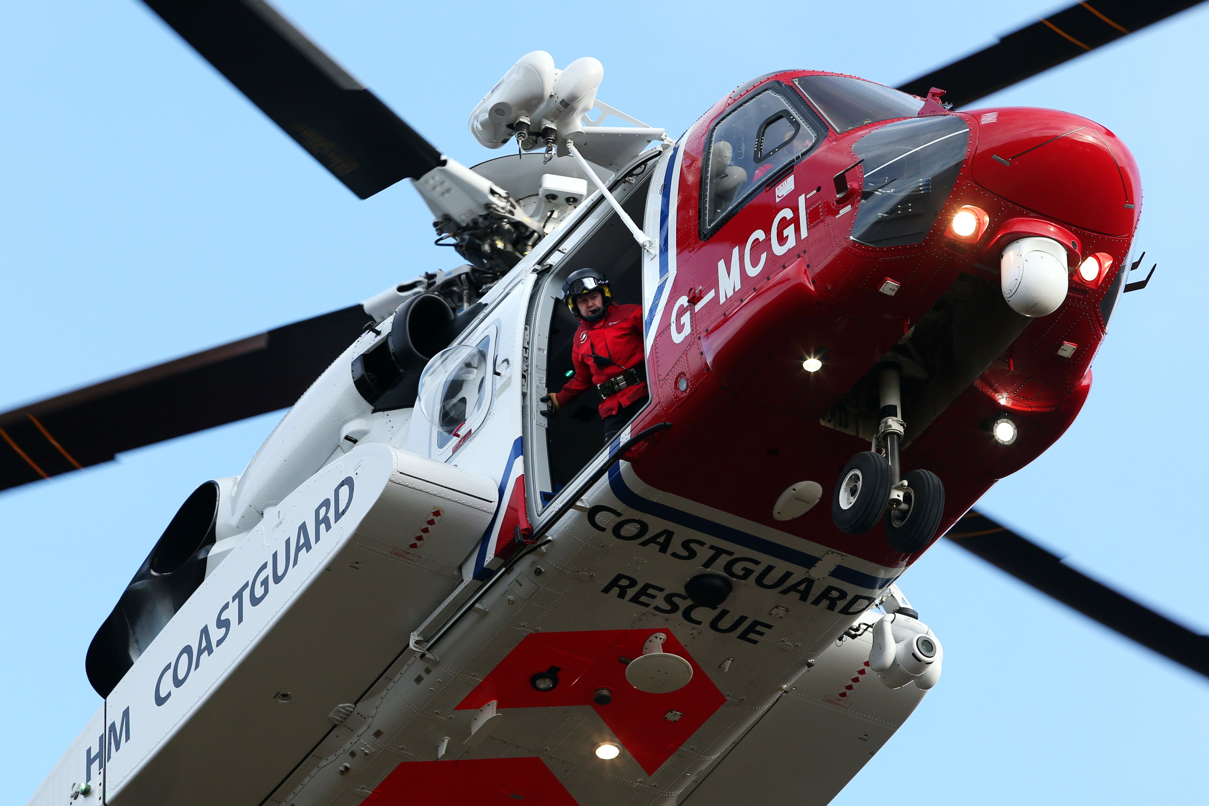 A Coastguard helicopter went to the scene (Andrew Milligan/PA)