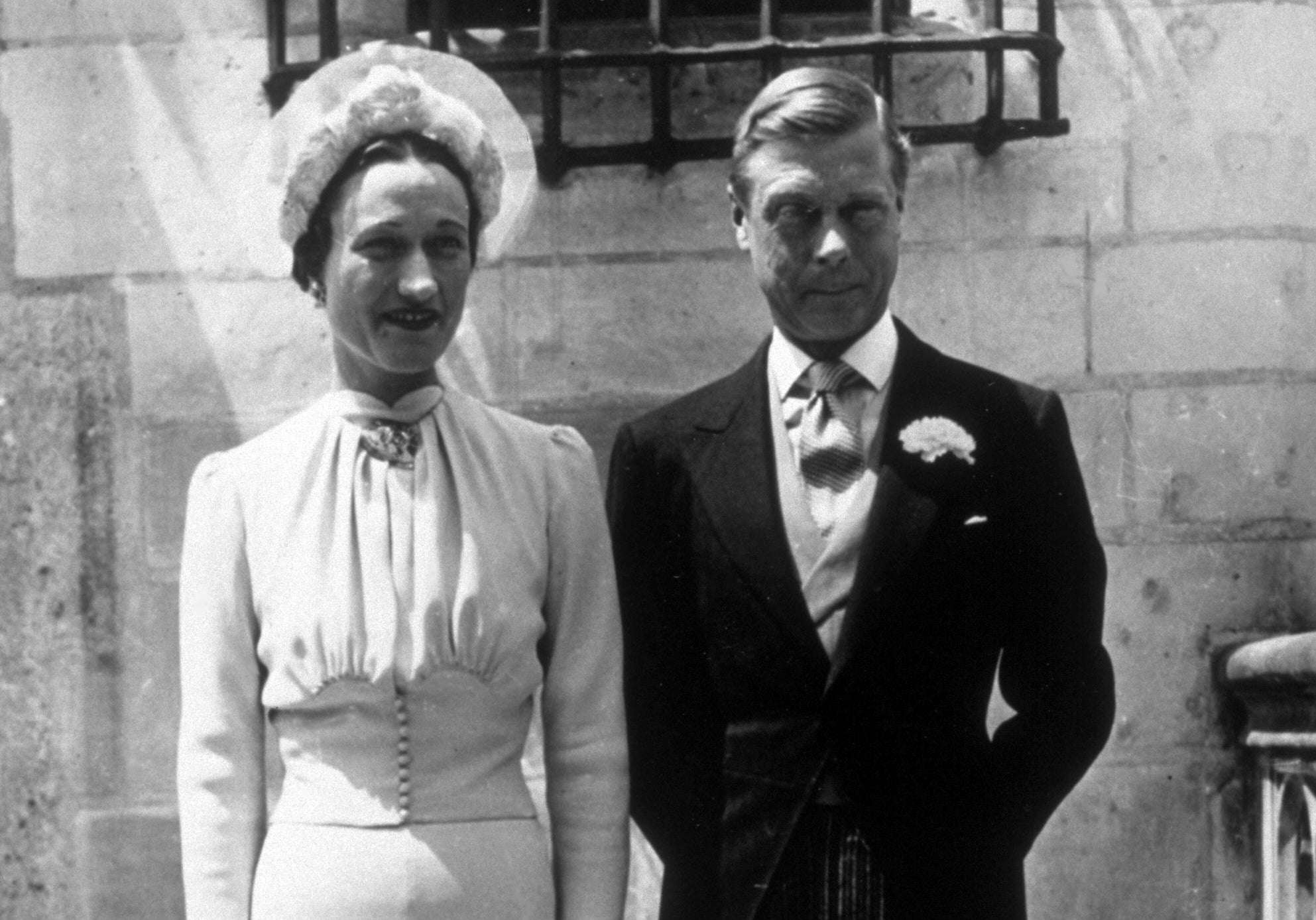 The Duke and Duchess of Windsor on their wedding day in 1937