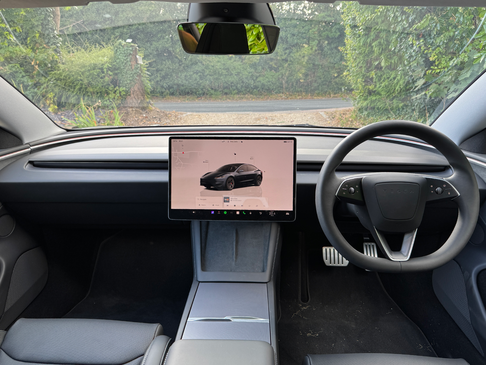 The Tesla Model 3’s cutting-edge infotainment system is focused on the 15-inch touchscreen