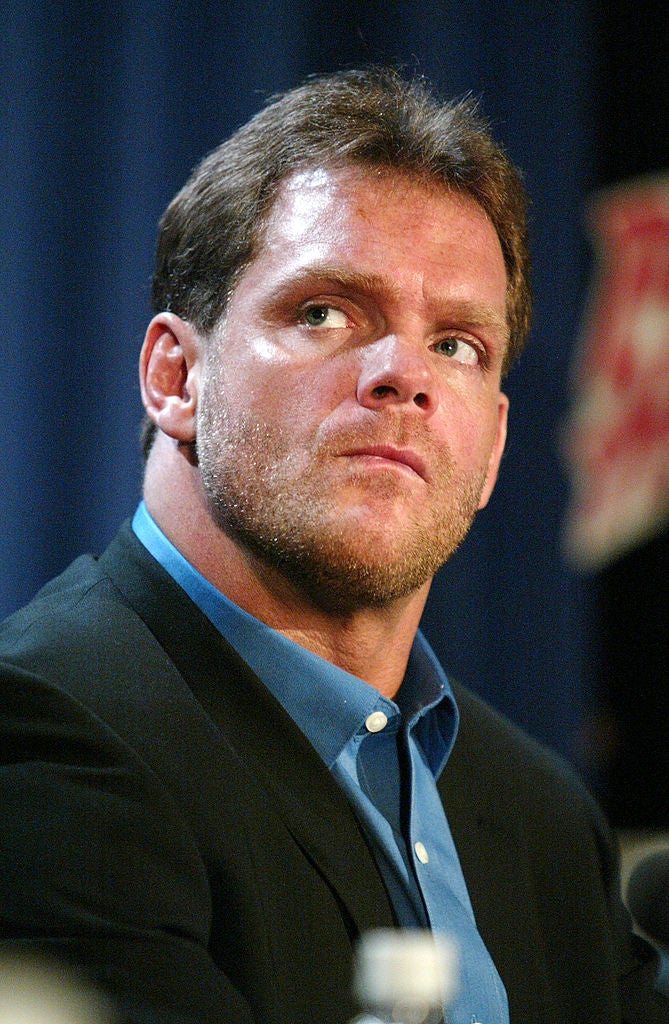 Wrestler Chris Benoit attends a press conference to promote WrestleMania XX at Planet Hollywood March 11, 2004 in New York City