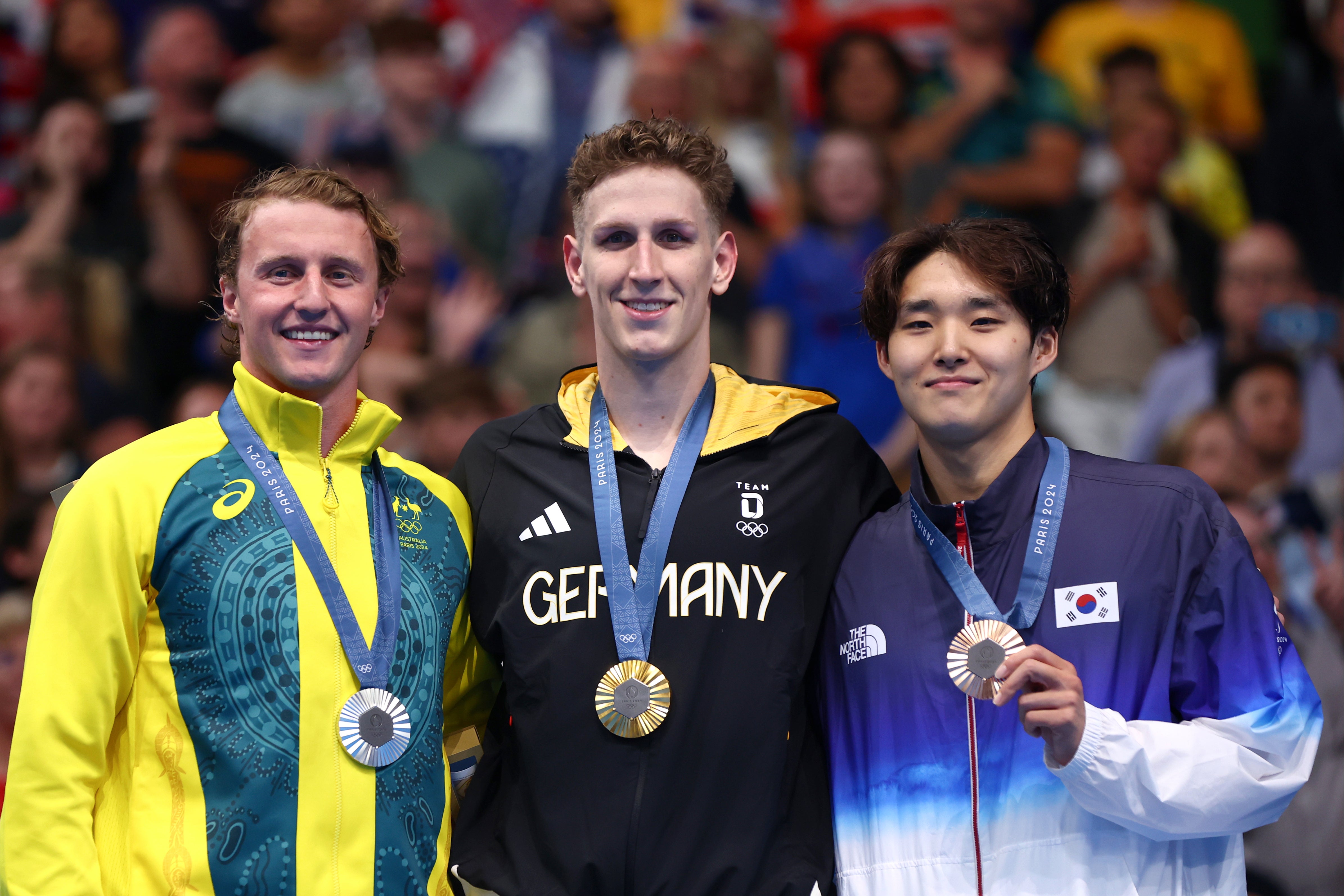 Michael Palfrey backed Kim Woo-min (right), who won 400m bronze behind Elijah Winnington