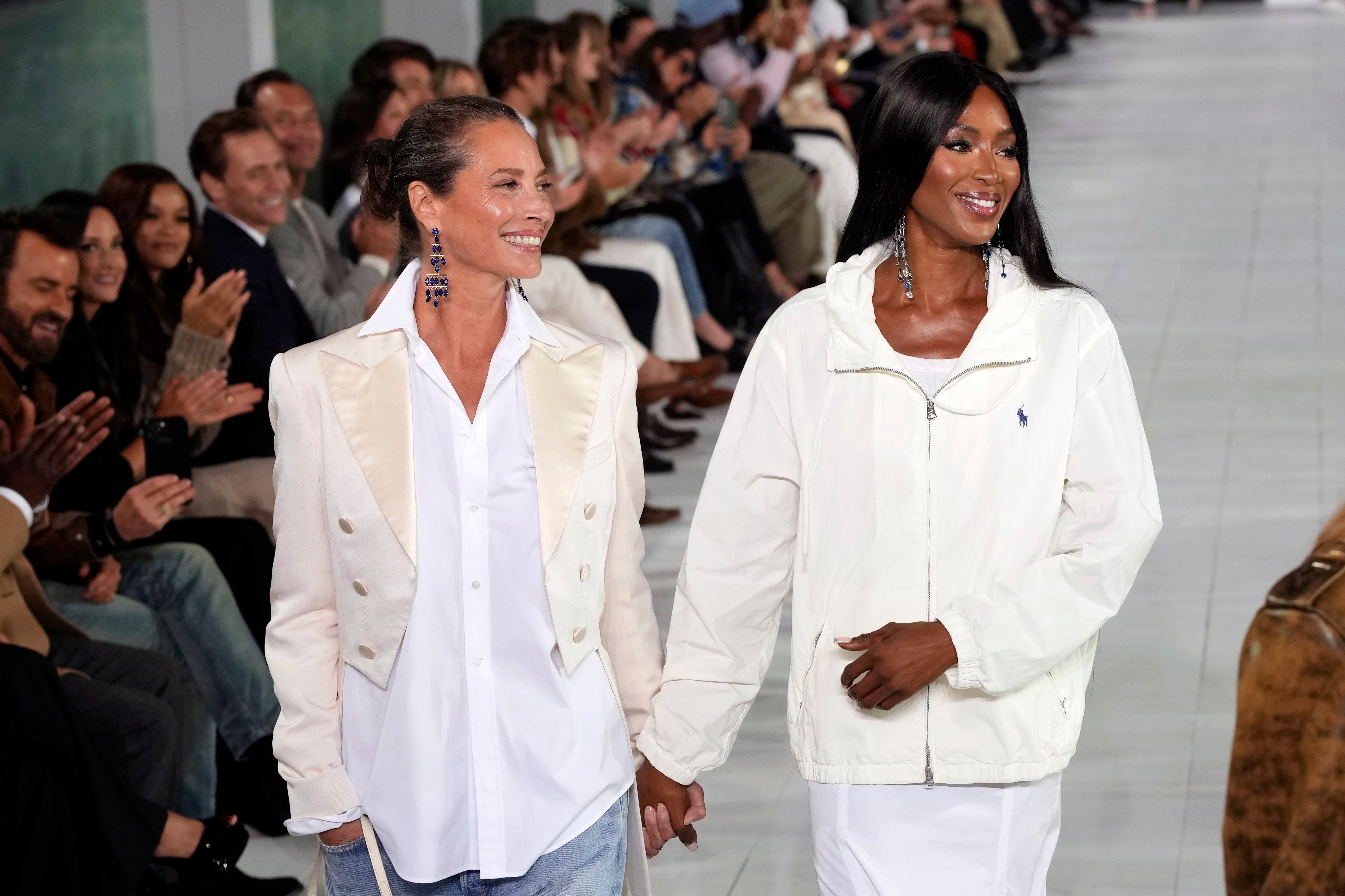 Christy Turlington and Naomi Campbell reunited on the runway of Ralph Lauren’s NYFW show (Charles Sykes/AP)