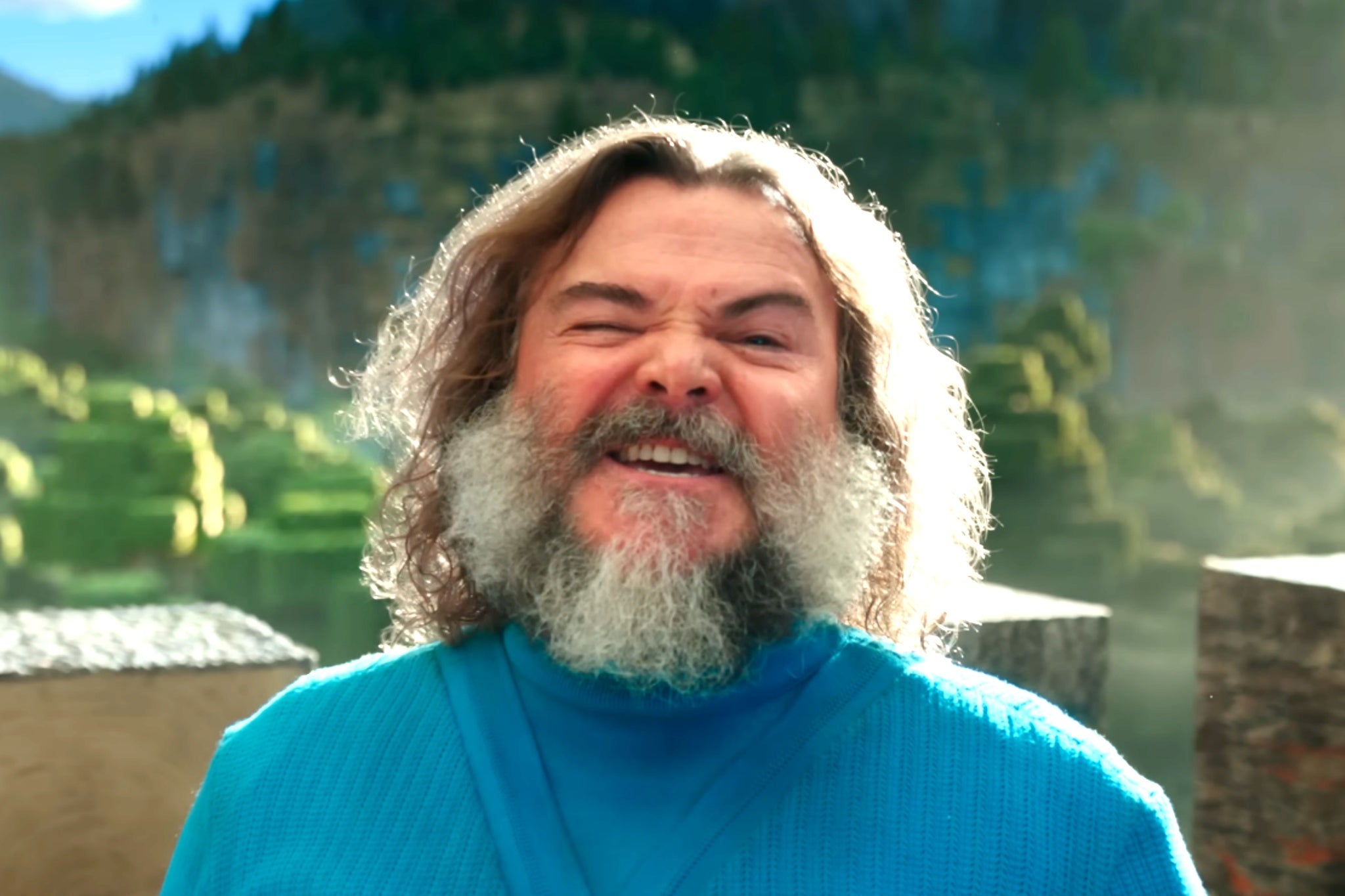 Jack Black in the much-criticised trailer for ‘Minecraft'