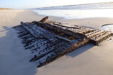 Shipwreck exposed by winter storms to be preserved in tank for research