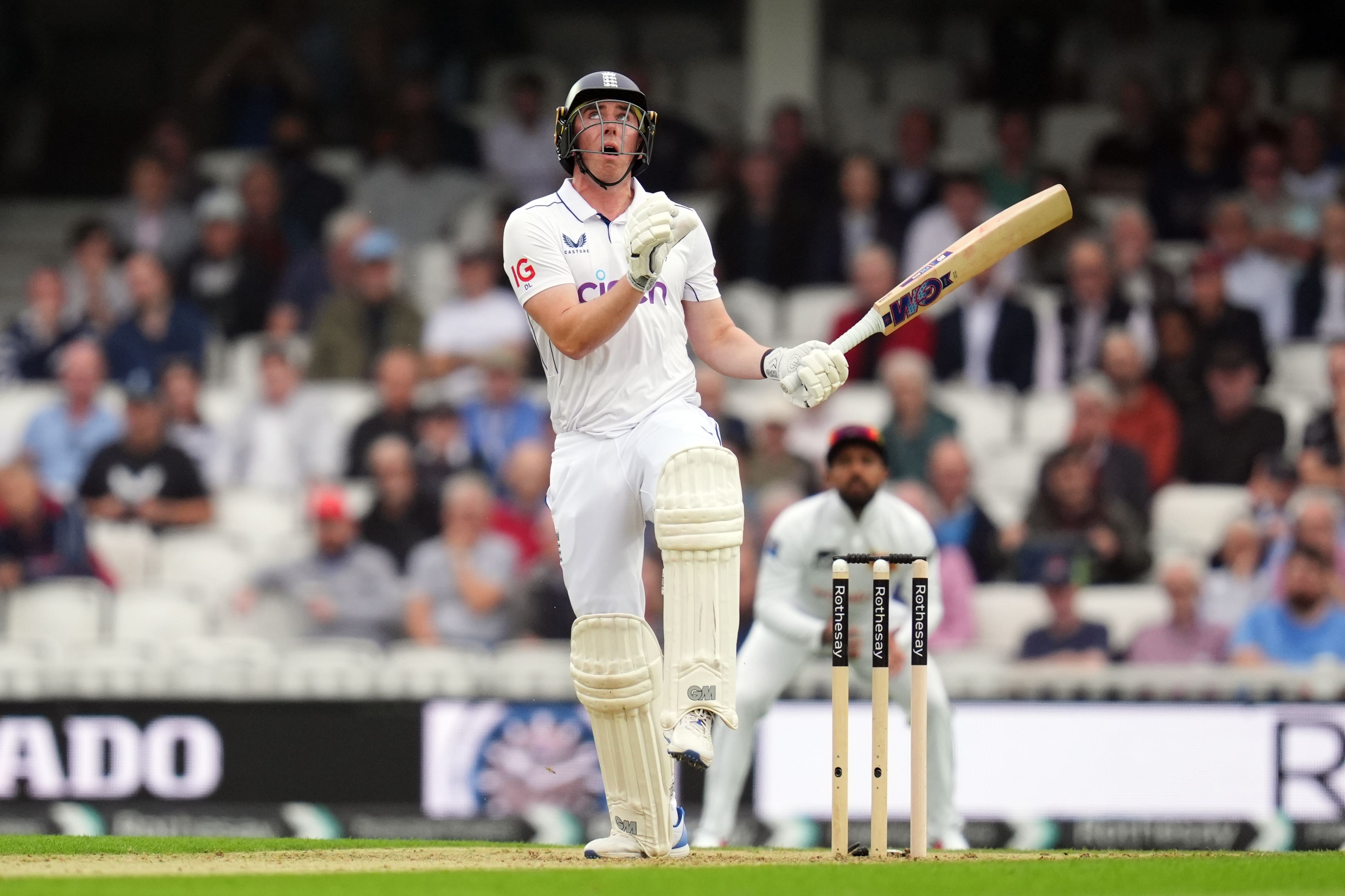 Dan Lawrence struggled again at the top of England’s batting order (John Walton/PA)