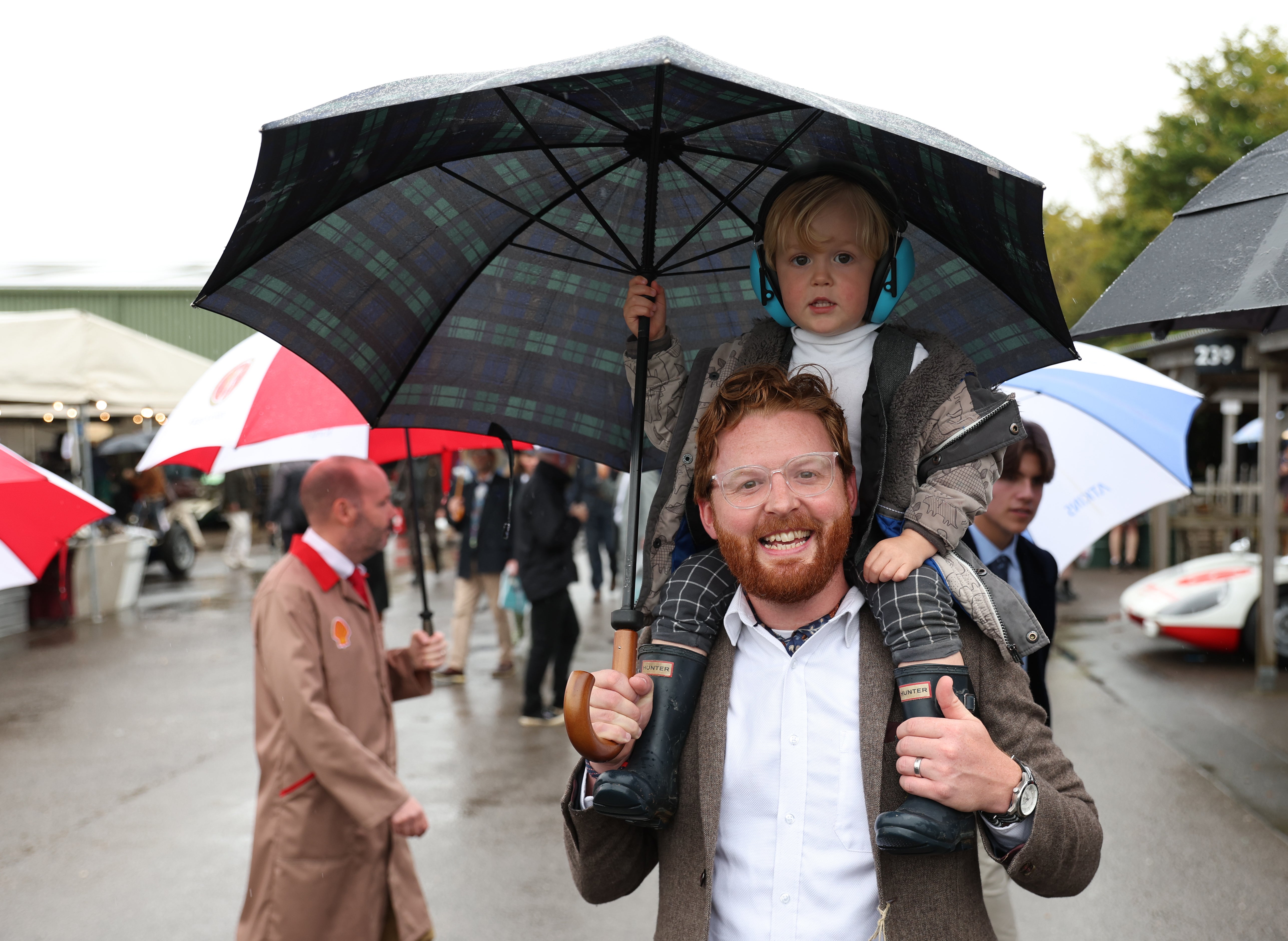 Umbrellas are out in full force