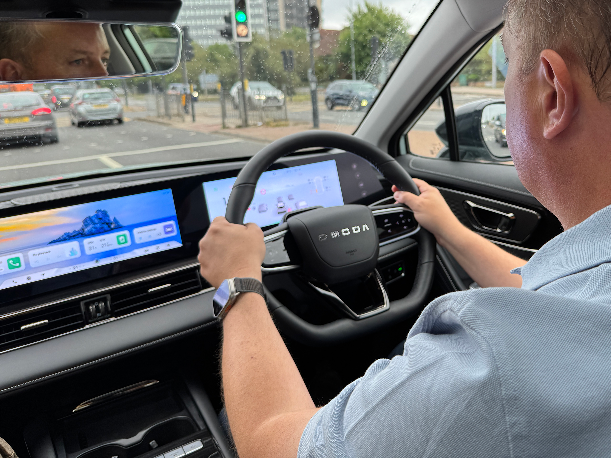 The infotainment screen is crowded, but most owners will just let their Apple or Android smartphone connect wirelessly