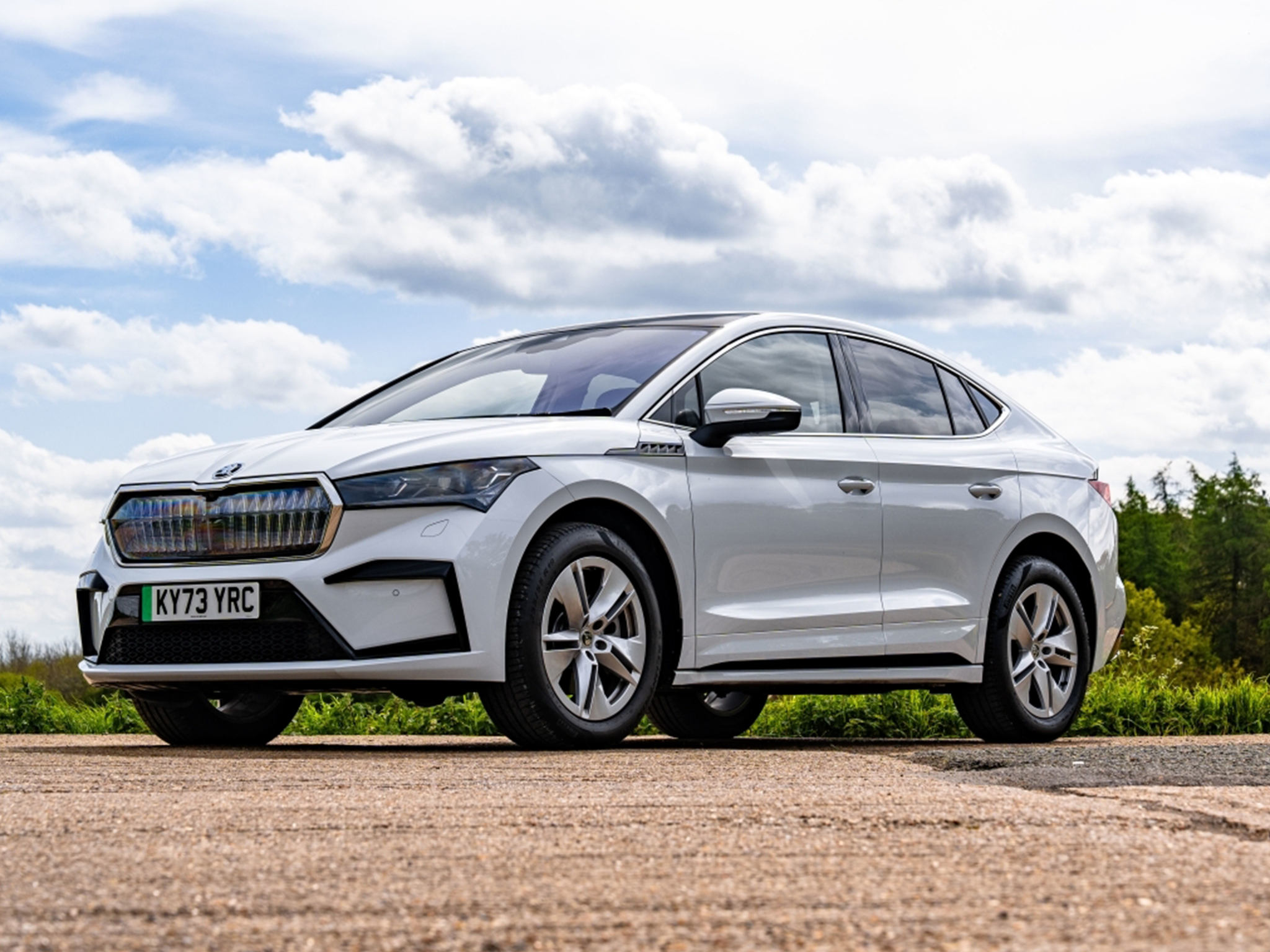 The Skoda Enyaq Coupe’s quoted range is excellent, ranging from 333 to 364 miles