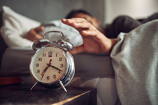 When the woman does wake her boyfriend up, he normally falls back asleep