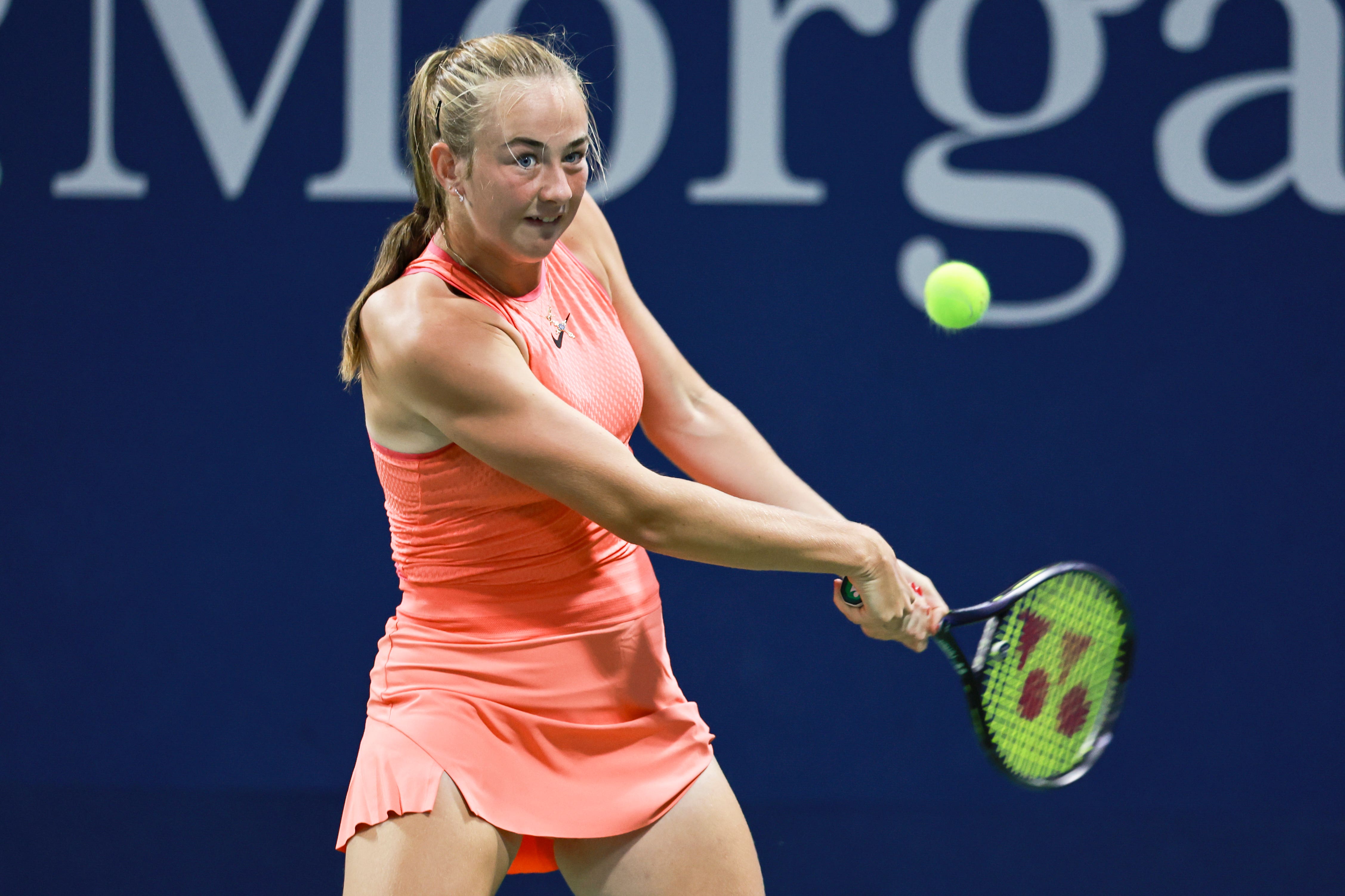 Mika Stojsavljevic is into the girls’ final at the US Open (Dustin Satloff/USTA/PA)