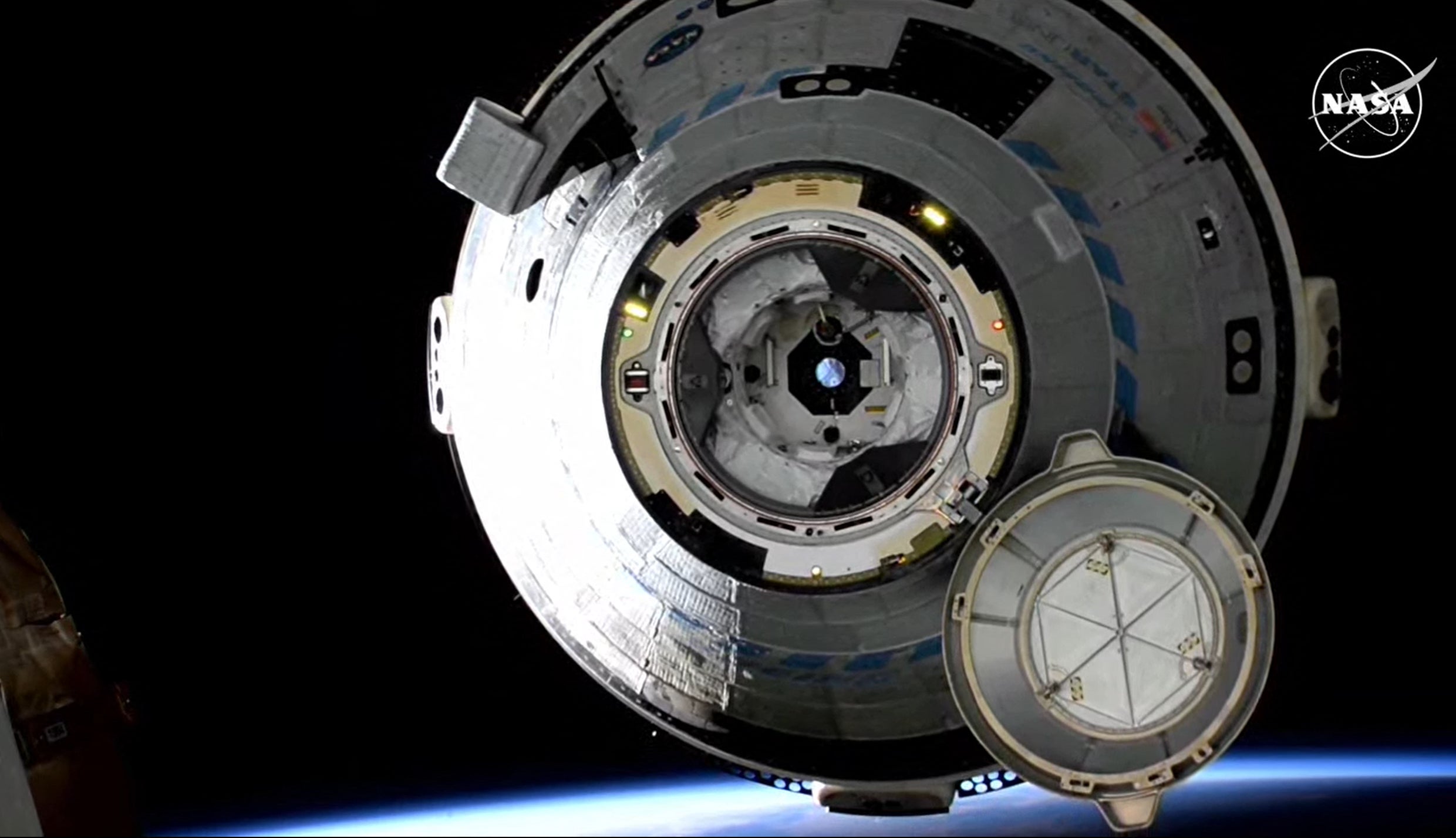 The Boeing Starliner spacecraft pulls away from the International Space Station for its unmanned return to the surface of Earth on September 6, 2024