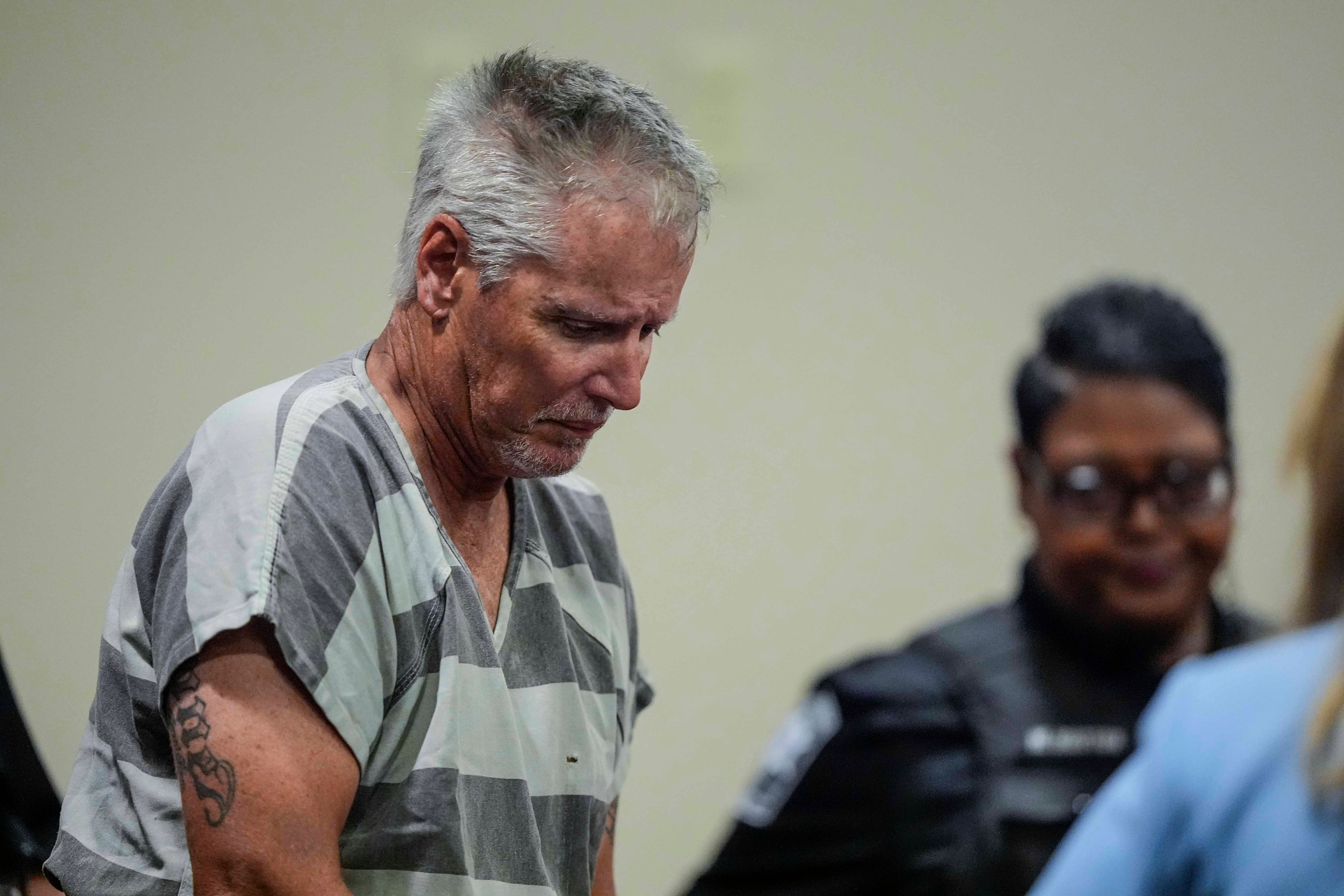 Colin Gray, 54, the father of Apalachee High School shooter Colt Gray, 14, enters the Barrow County courthouse for his first appearance, on Friday, Sept. 6, 2024