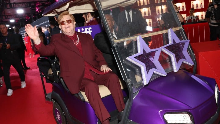 Elton John attends the premiere of Elton John: Never Too Late during the 2024 Toronto International Film