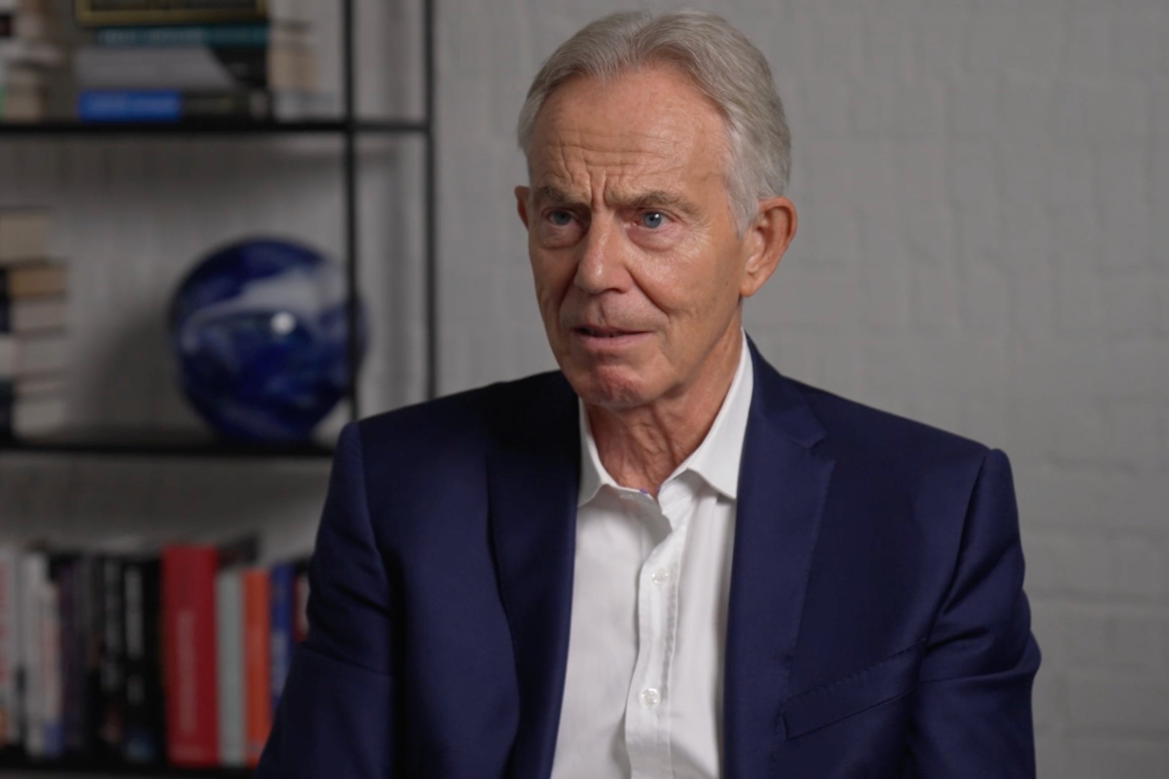 Tony Blair speaks to Geordie Greig