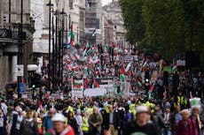 Six arrests at latest pro-Palestinian protest in London