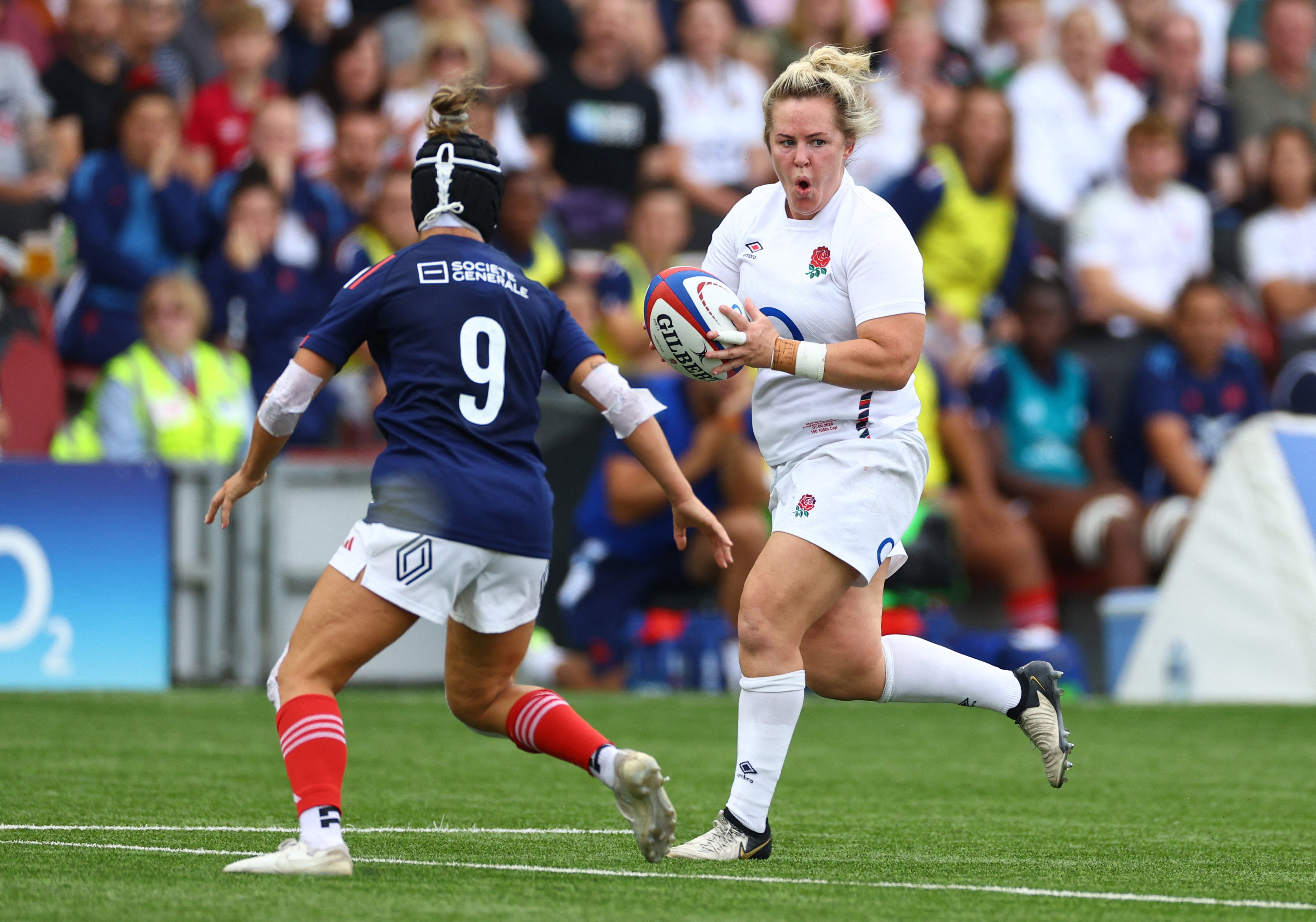 Marlie Packer scored twice for England as they get their World Cup preparations off to the perfect start.