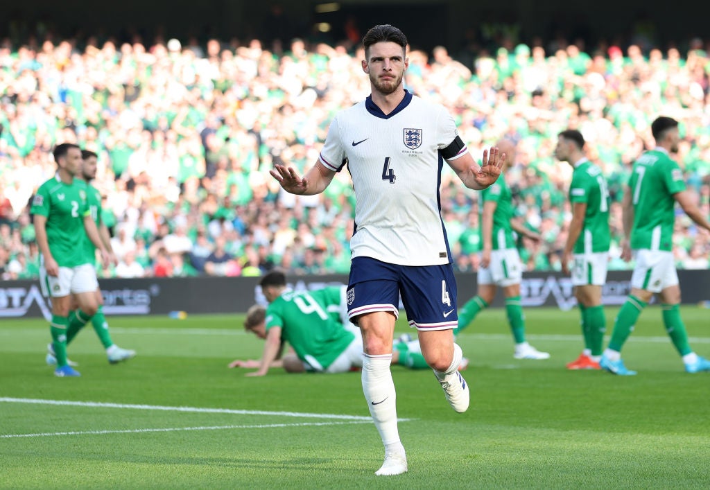 Rice chose not to celebrate after scoring the opening goal