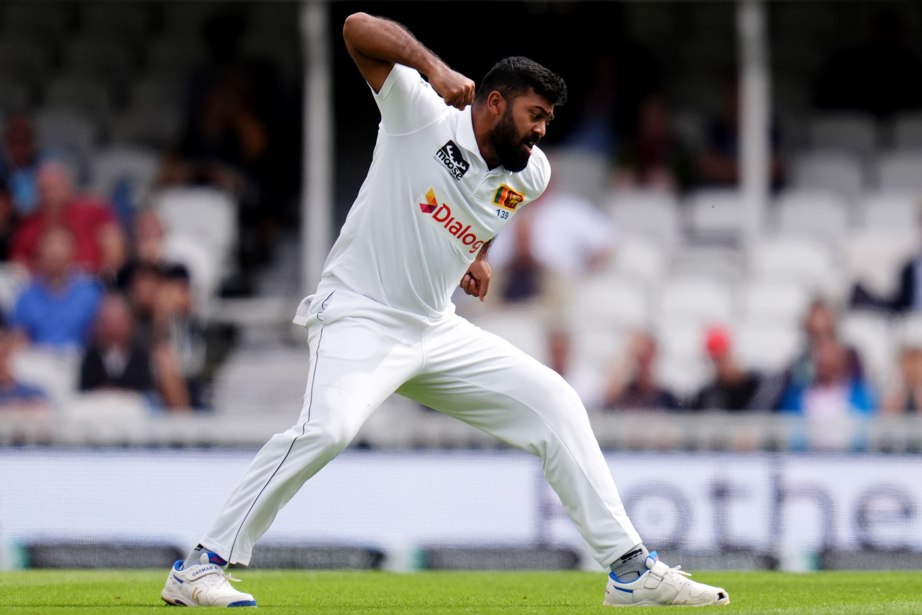 Lahiru Kumara took four wickets as England collapsed (John Walton/PA)