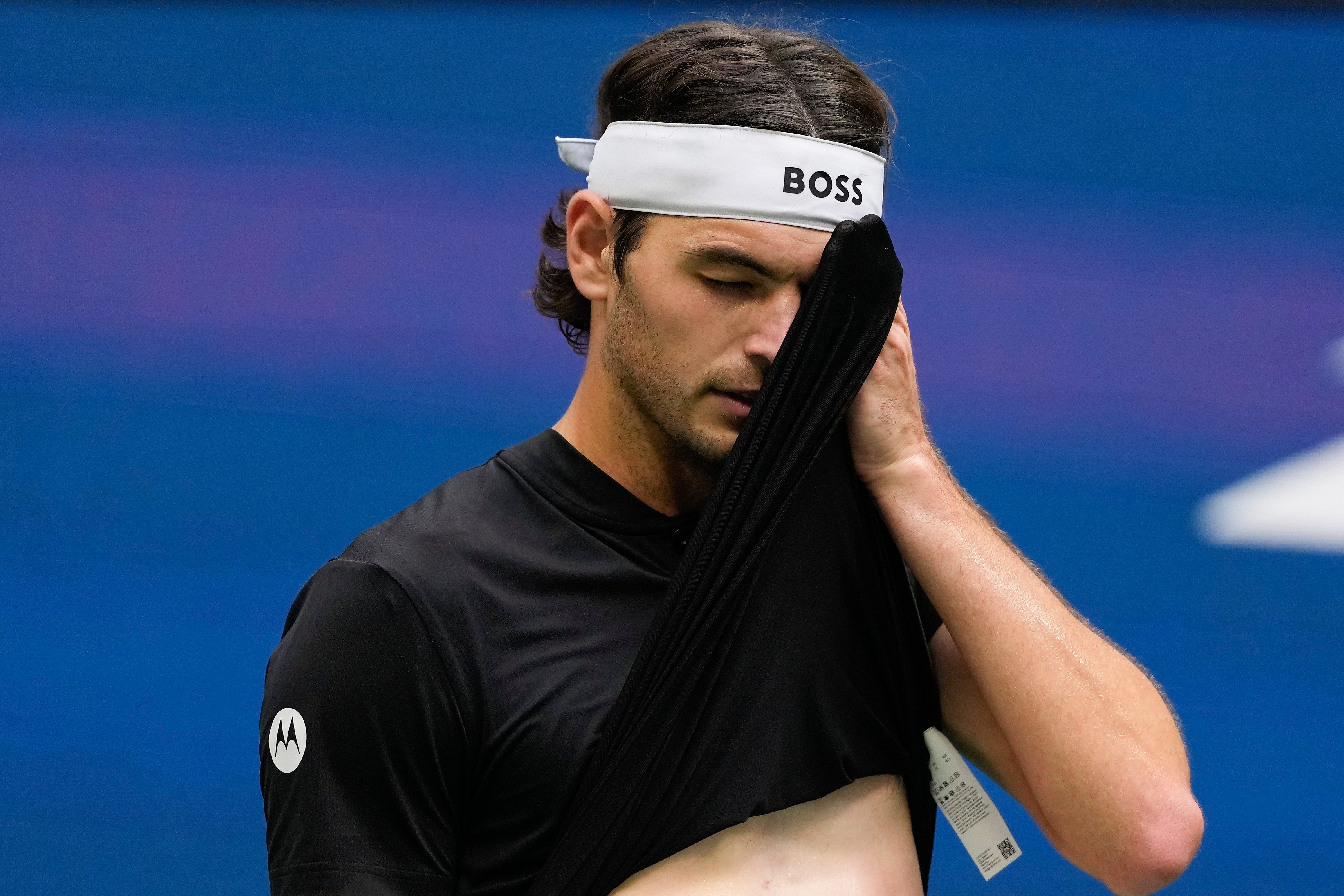 Taylor Fritz was hoping to become the first American man to win at the US Open since Andy Roddick in 2003 (Kirsty Wigglesworth/AP)