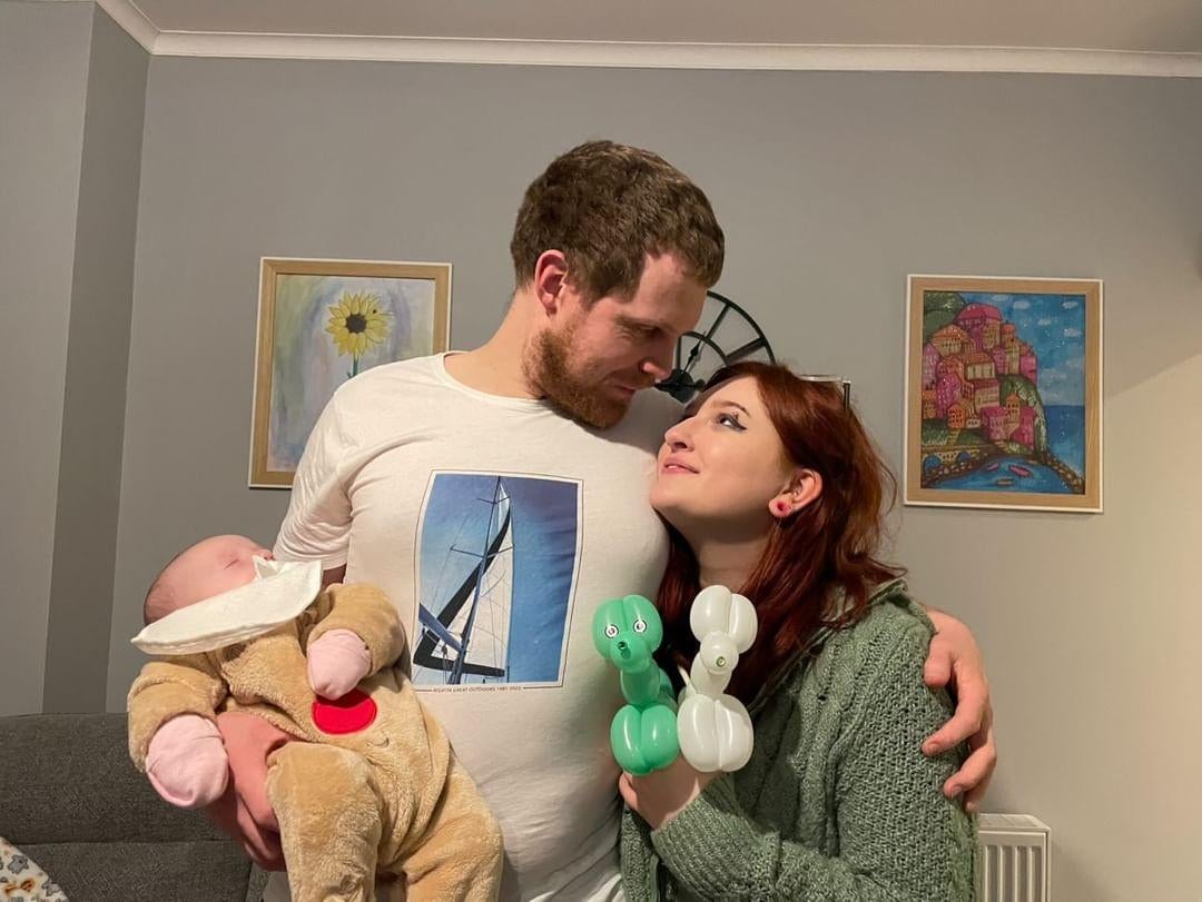 Melissa, her partner Steve, and their daughter Freya