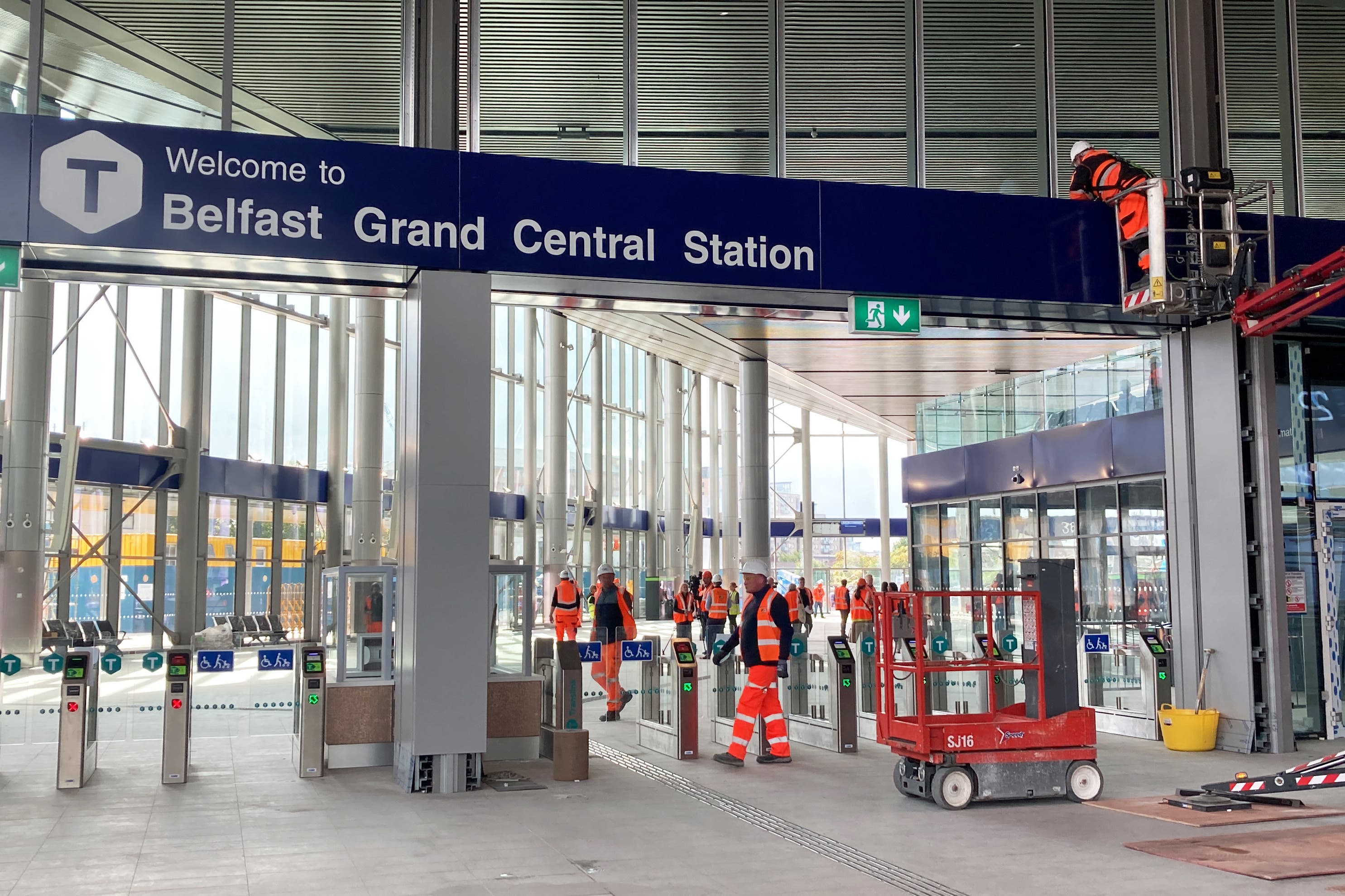 Stormont Infrastructure Minister John O’Dowd attended the official opening of Belfast Grand Central Station on Monday (Rebecca Black/PA)