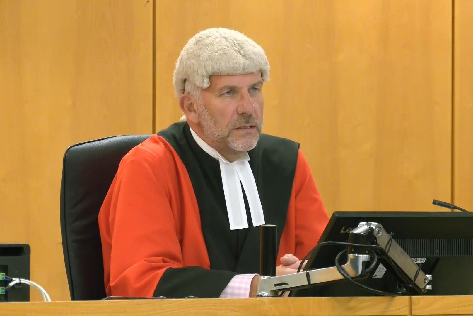 Recorder of Liverpool Judge Andrew Menary KC during a live broadcast from Liverpool Crown Court (PA Video/PA)