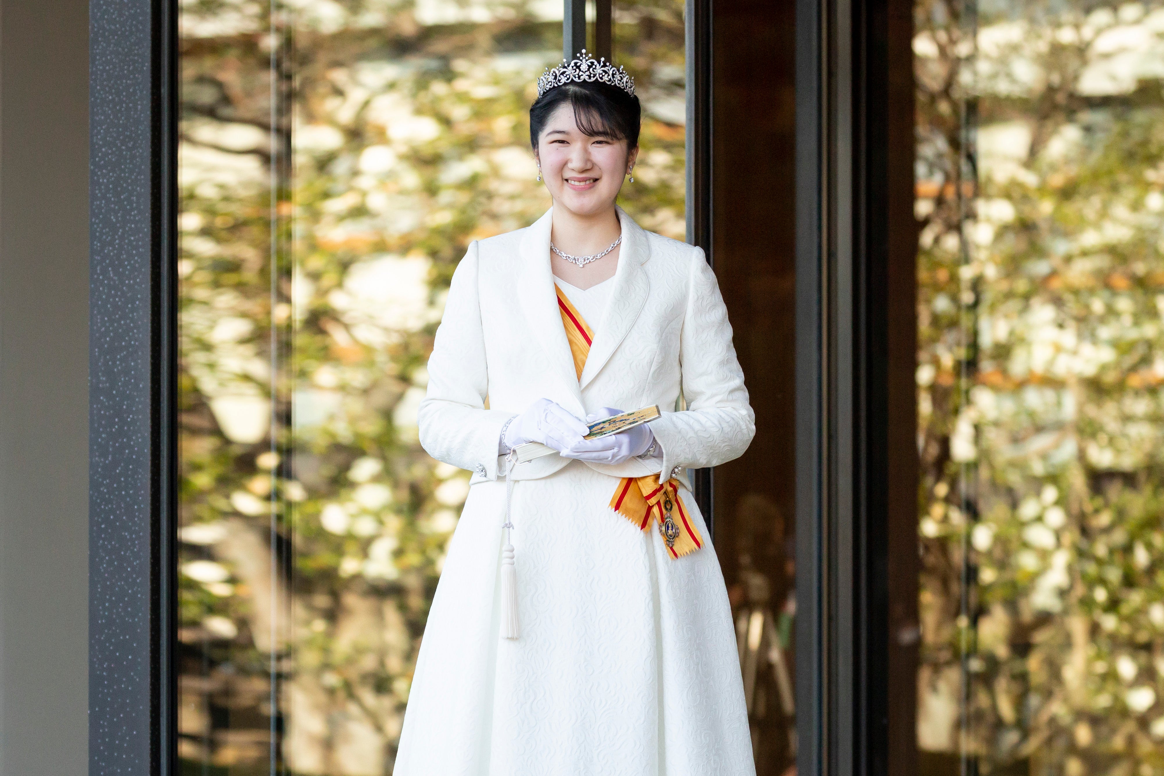 Princess Aiko on the occasion of her coming-of-age at the Imperial Palace on 5 December 2021 in Tokyo