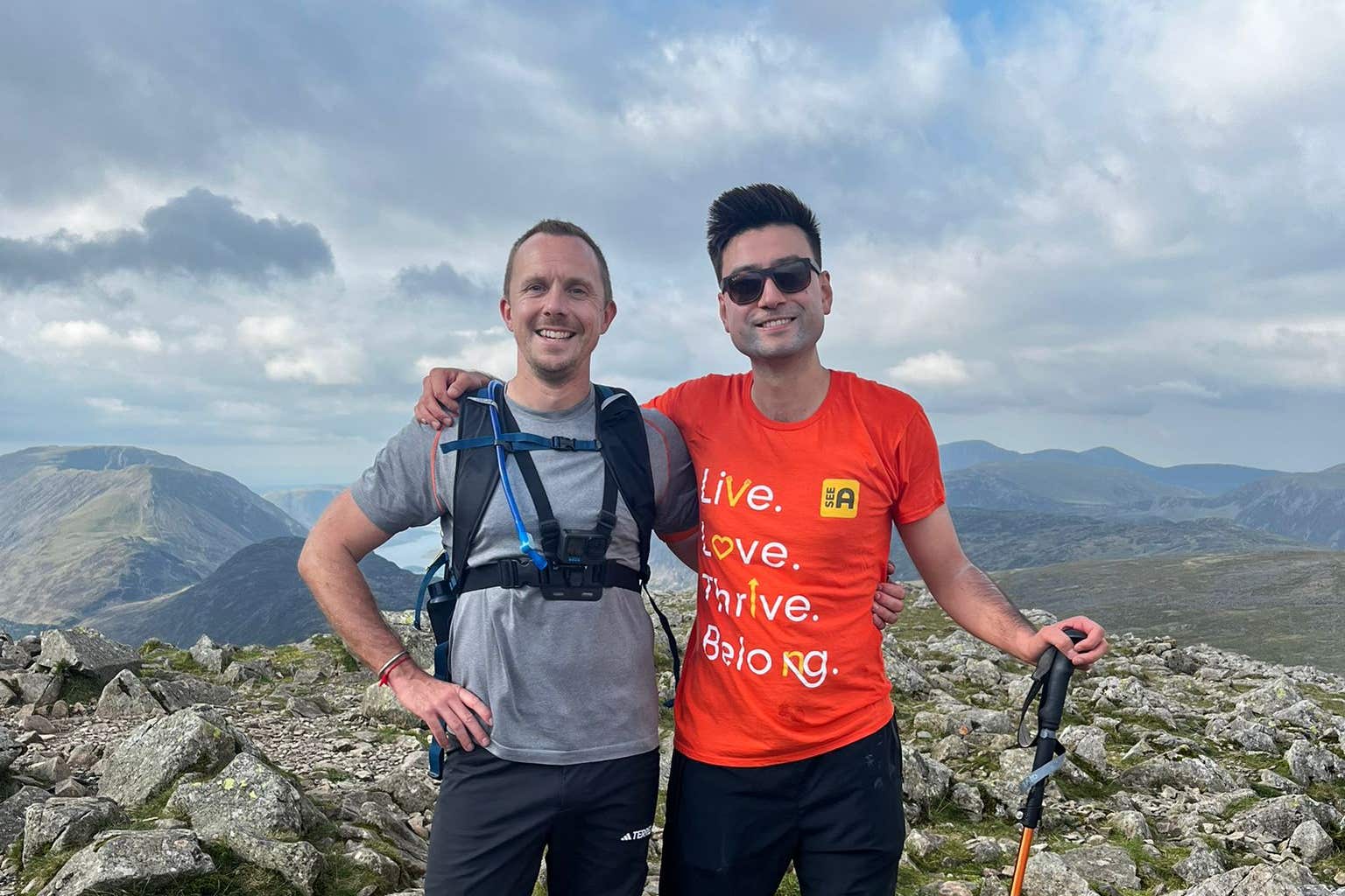 Michael Smith and his boss Jack Stacy successfully completed 24 mountain peaks in 24 hours (SeeAbility)