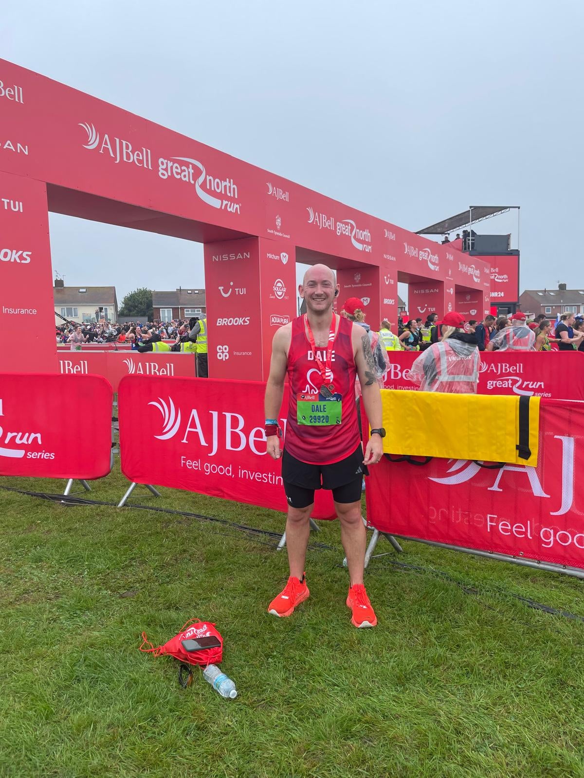 Dale completed the AJ Bell Great North Run on Sunday