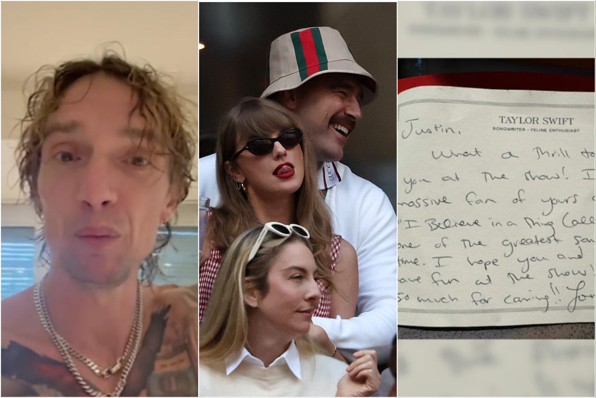 Justin Hawkins of The Darkness thanked Taylor Swift and Travis Kelce for sharing their love of his band’s song, ‘I Believe in a Thing Called Love'