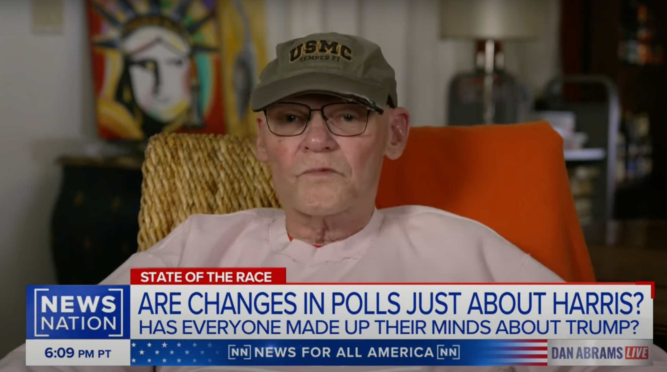 James Carville appeared on Dan Abrams Live on Tuesday evening, about 24 hours prior to Trump and Harris’s ABC debate