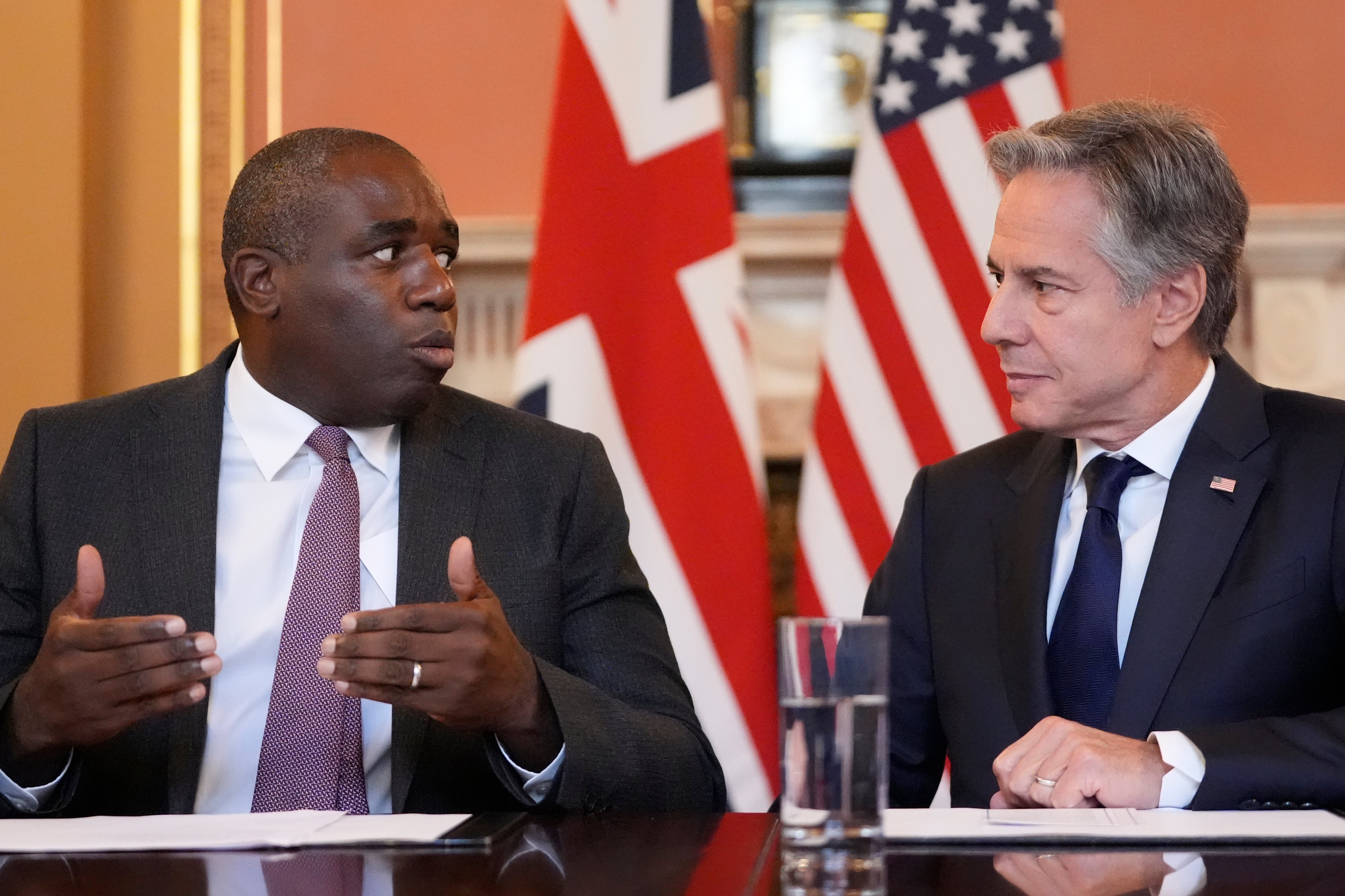 David Lammy and Antony Blinken have held talks at the Foreign Office