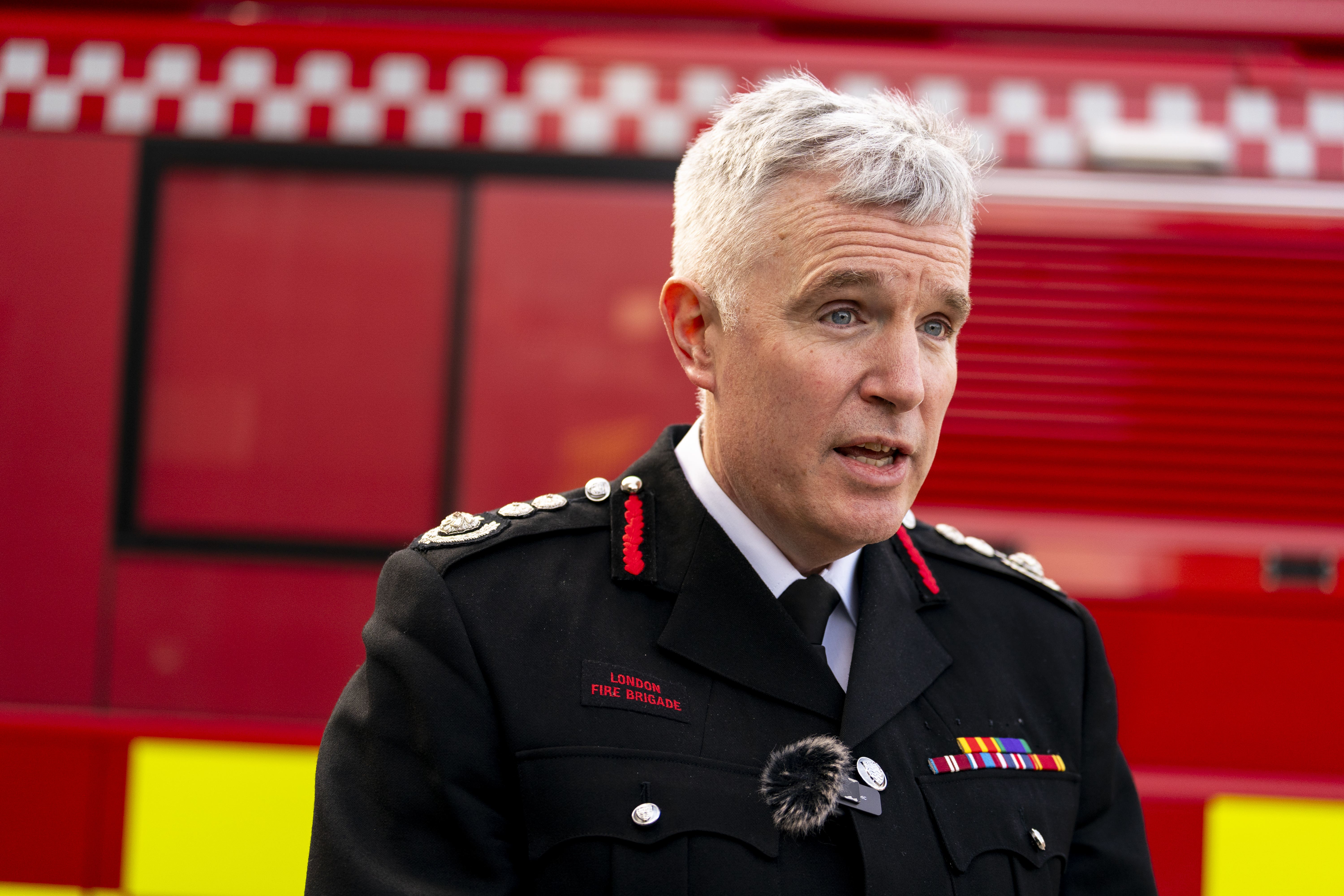 London Fire Brigade Fire Commissioner Andy Roe questioned the relationship between building safety and company profits (Jordan Pettit/PA)