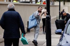 Moment prisoners leave jail after being freed early to cut overcrowding