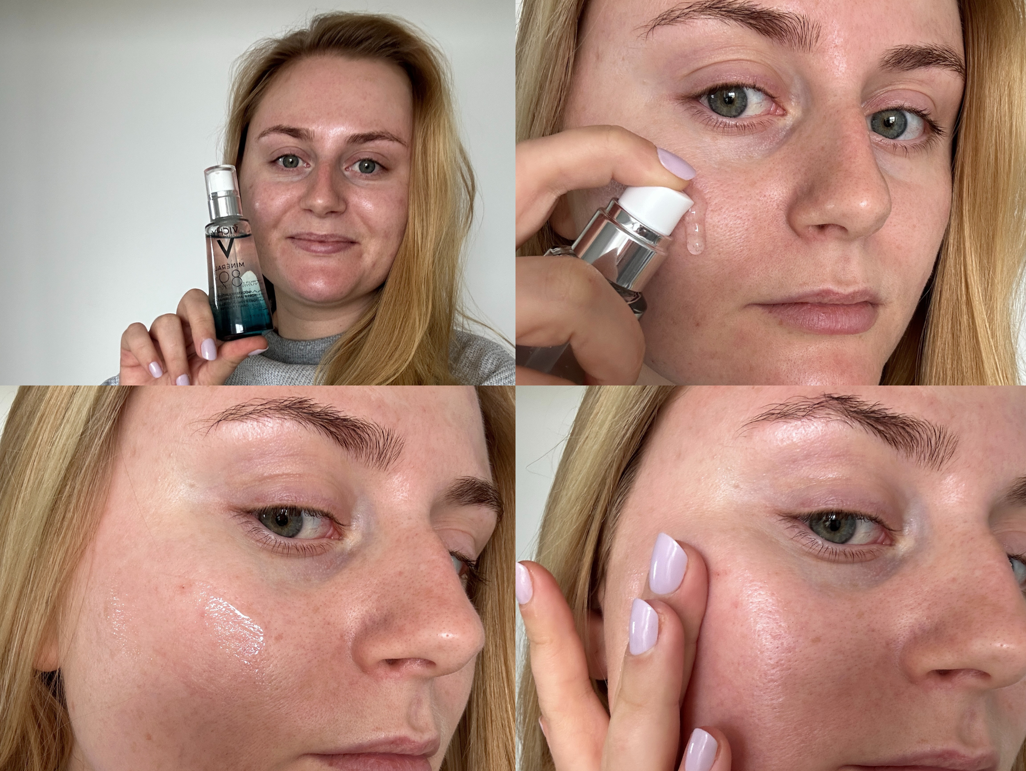 I tested the serum on bare skin