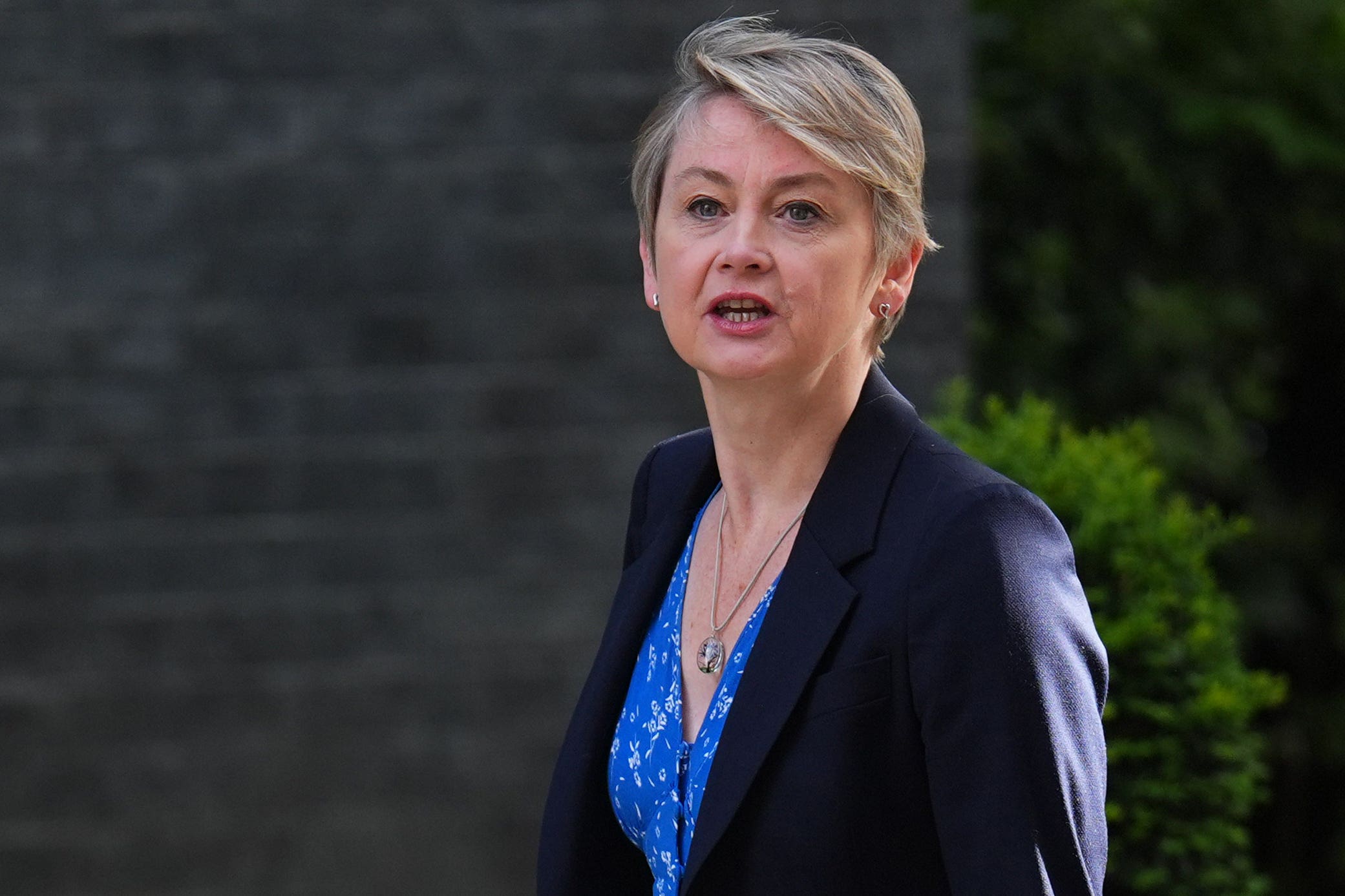 Home Secretary Yvette Cooper arriving at Downing Street