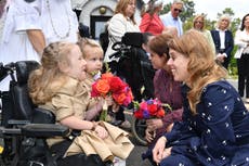 Eugenie and Beatrice praise ‘inspiring’ children’s hospice at garden party