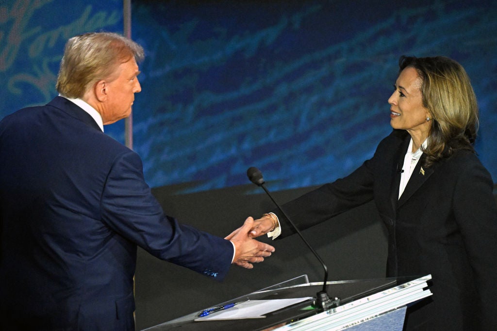 Trump and Harris kicked-off the debate with a handshake on Tuesday evening