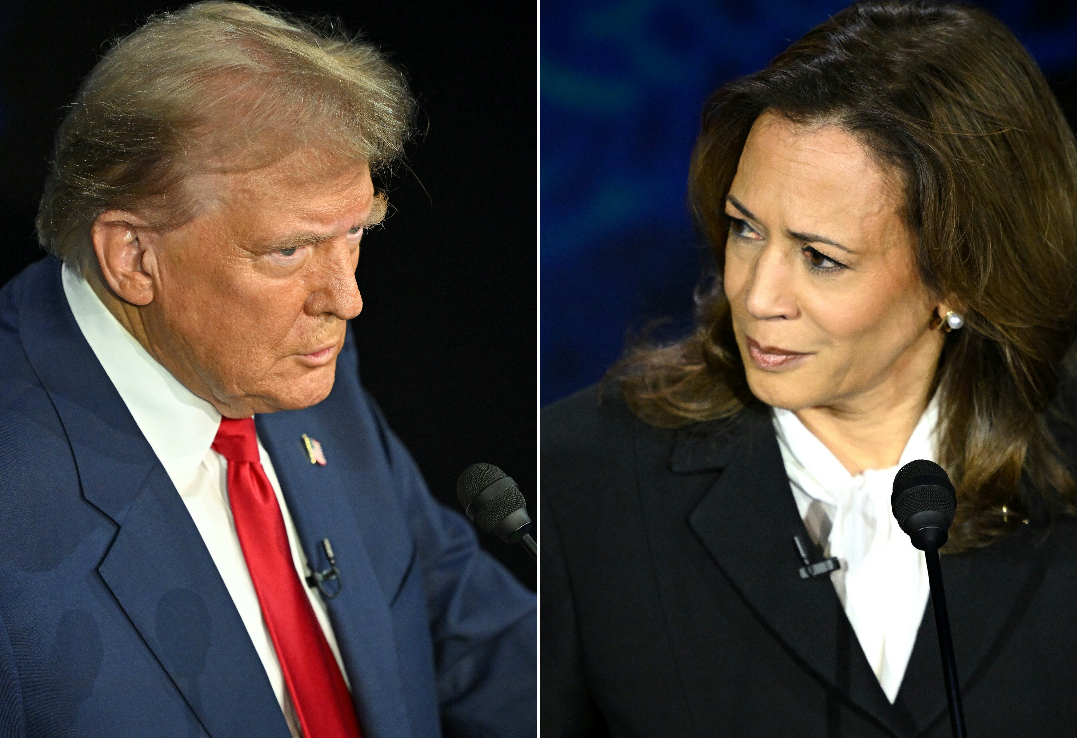 ‘Donald Trump never looked at Kamala Harris, his contempt and pent up fury barely beneath the surface’