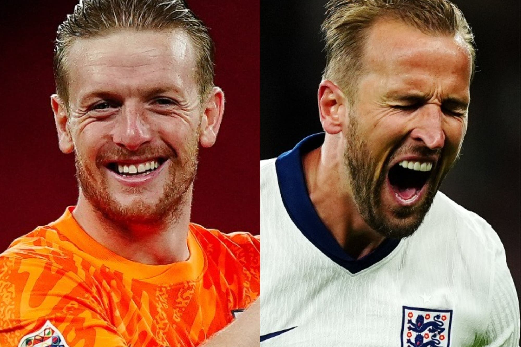 Jordan Pickford, left, says it was a ‘privilege’ to be part of Harry Kane’s 100th England appearance (Mike Egerton/PA)