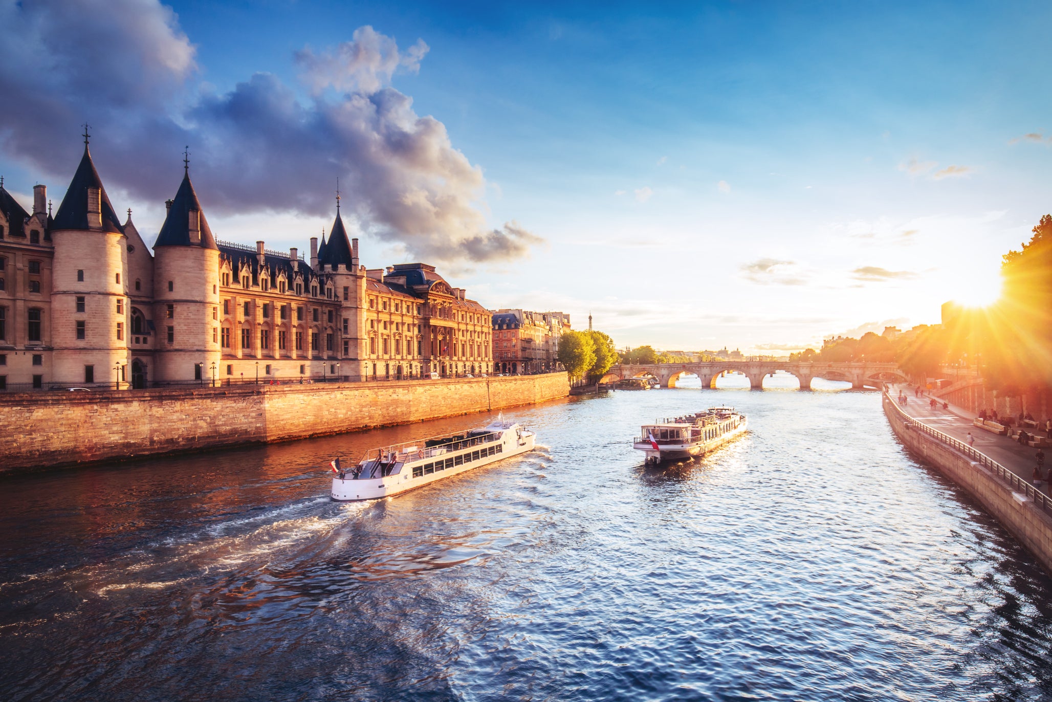 Walks along the Seine during sunset are a great way to end a busy day in Paris