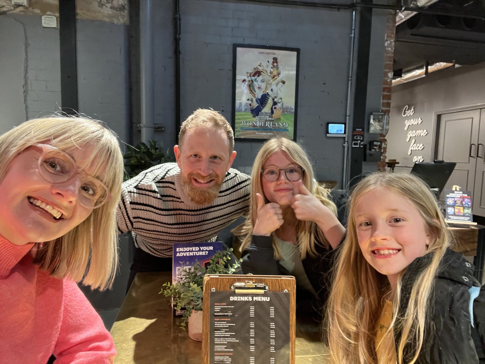 Flossie pictured with her mother Caroline, her younger sister and her father Brian