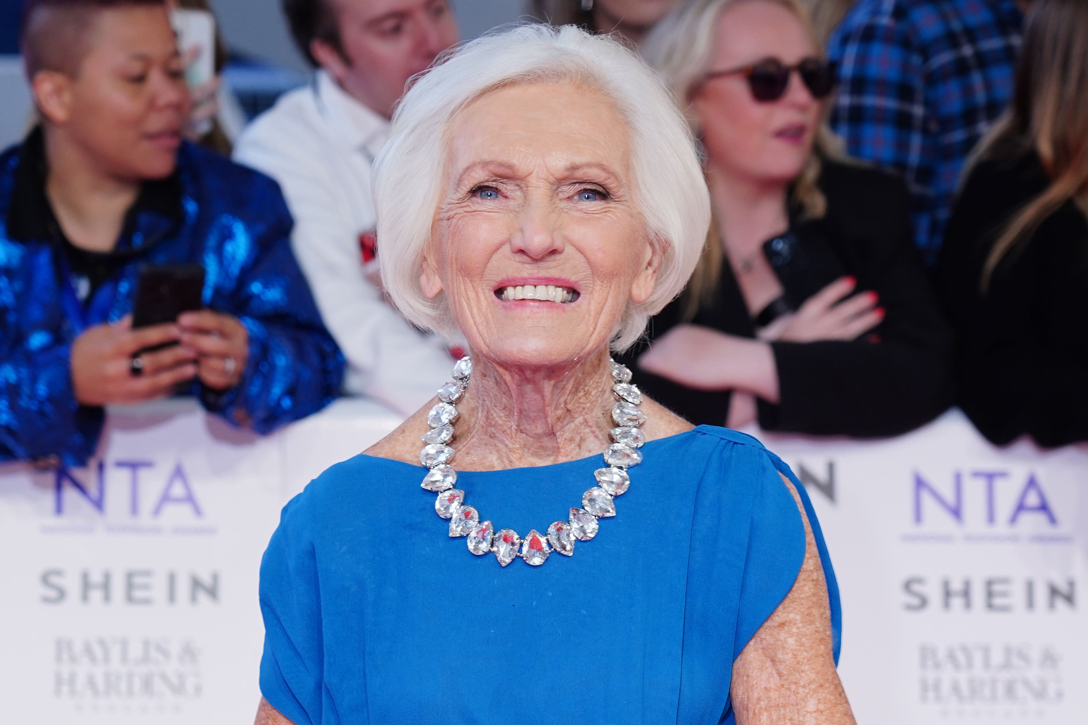 Mary Berry stuns in 13-year-old blue gown (Ian West/PA)