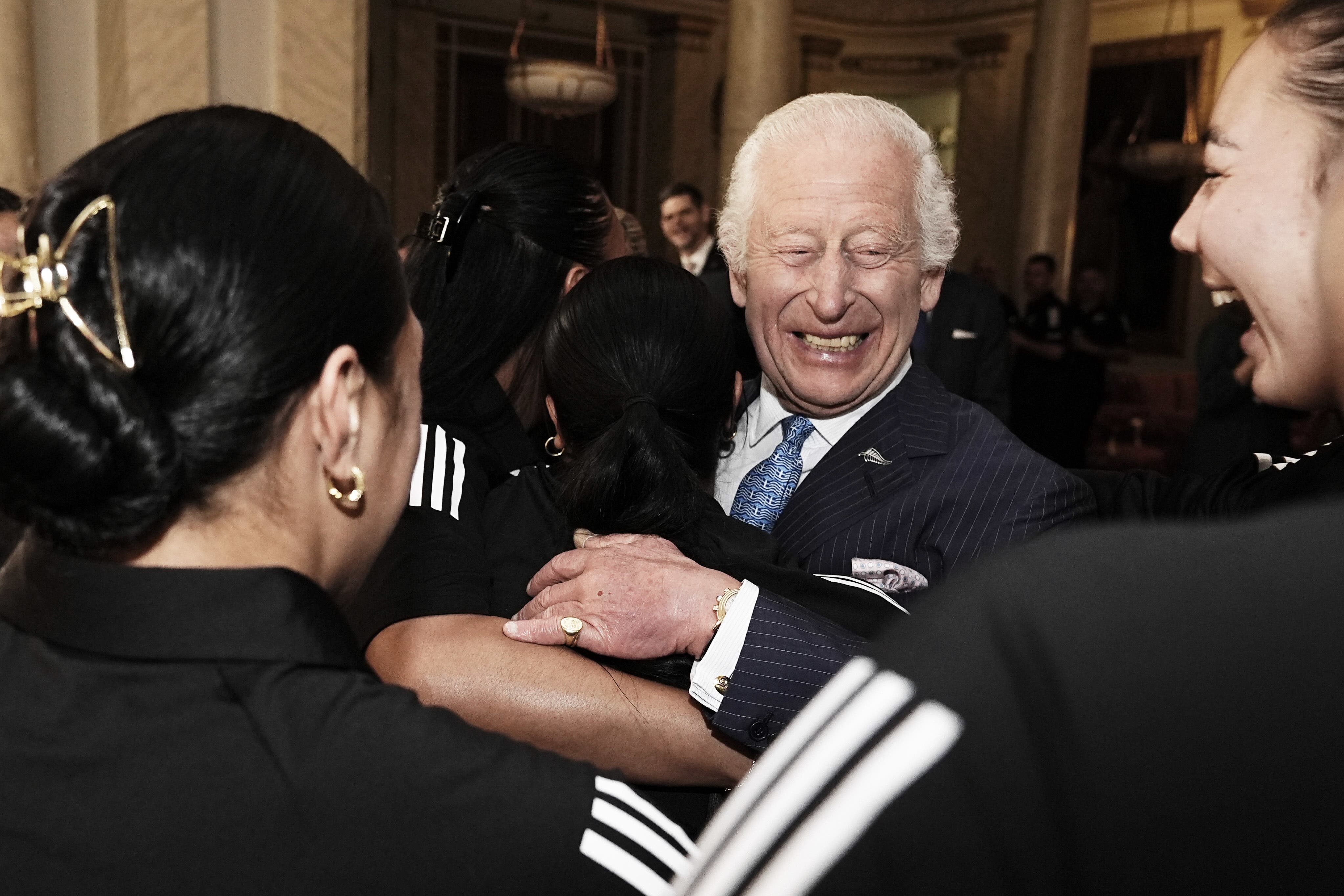 Charles met the New Zealand women’s rugby union team at Buckingham Palace (Aaron Chown/PA)