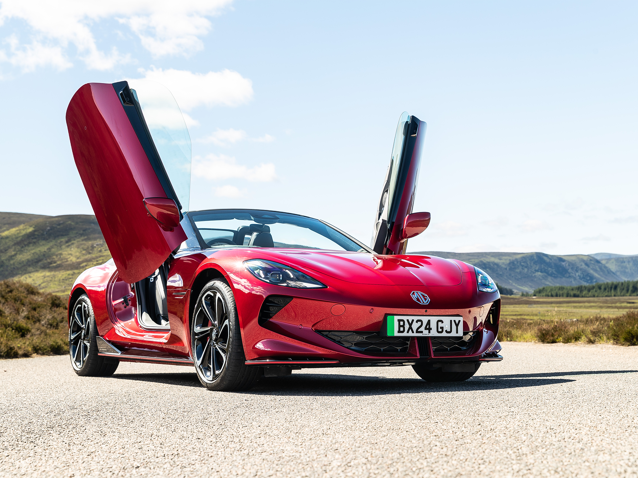 The powered scissor doors on the MG Cyberster GT are sure to turn heads.