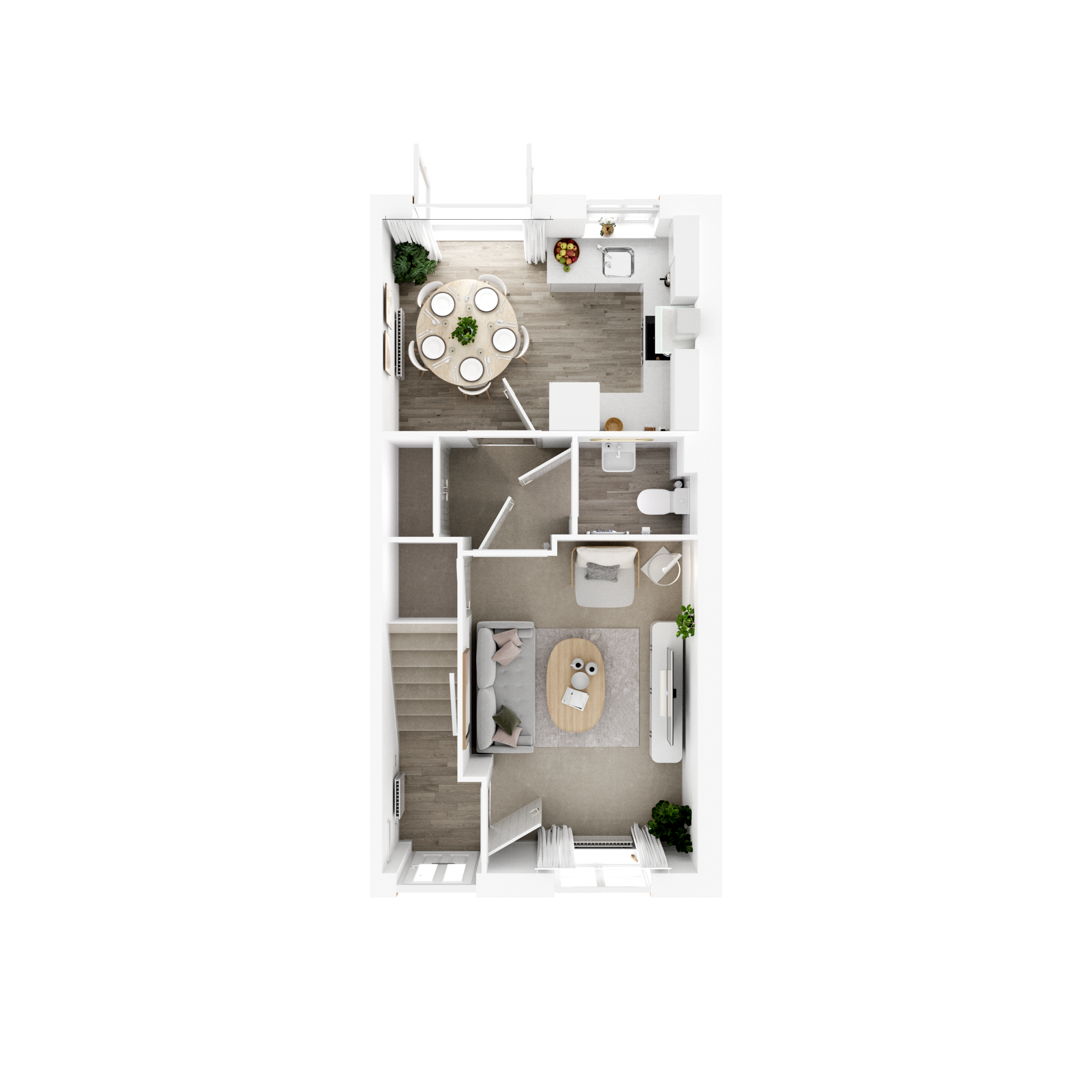 Ground floor plan of the house