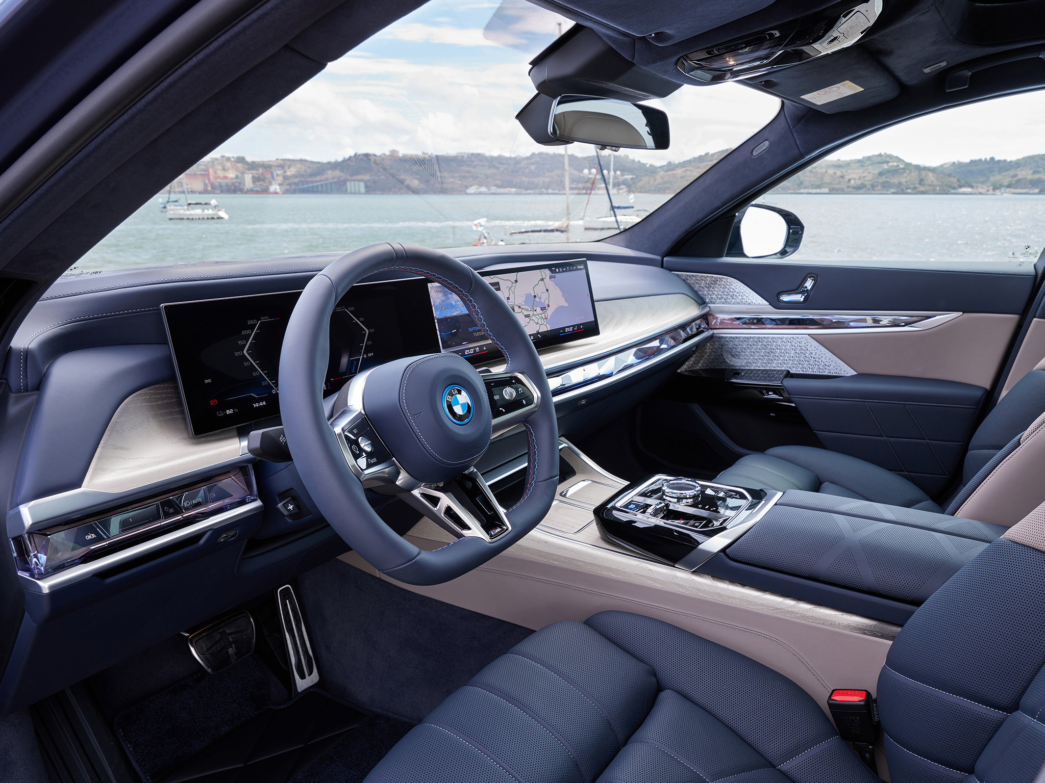 The BMW i7 offers a limo-like experience for rear passengers, with reclining seats and individual infotainment screens.