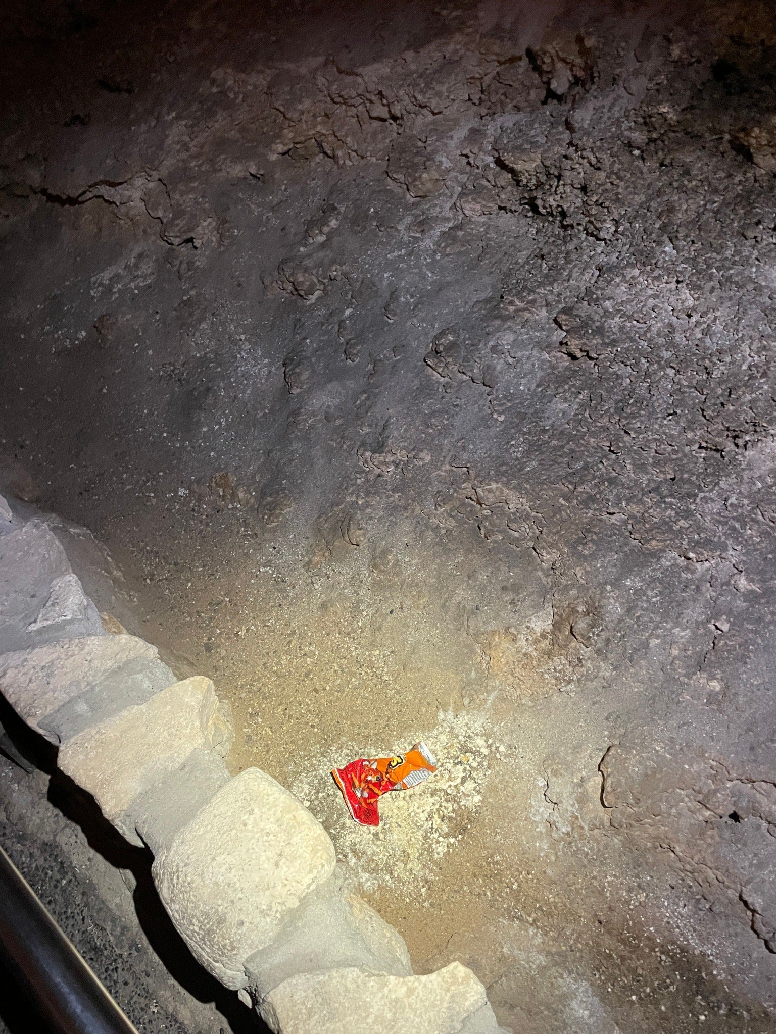 Park rangers warned the discarded bag of Cheetos could have a huge impact on the cave’s ecosystem