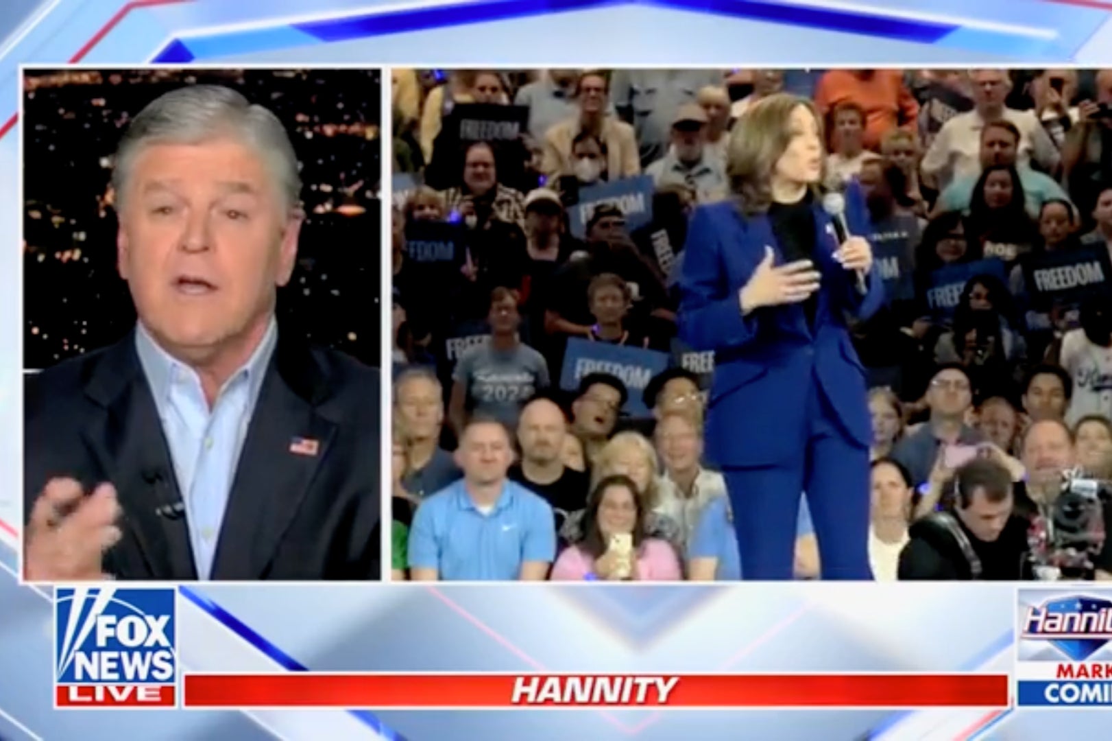 Fox News host Sean Hannity was in the middle of an anti-immigrant rant