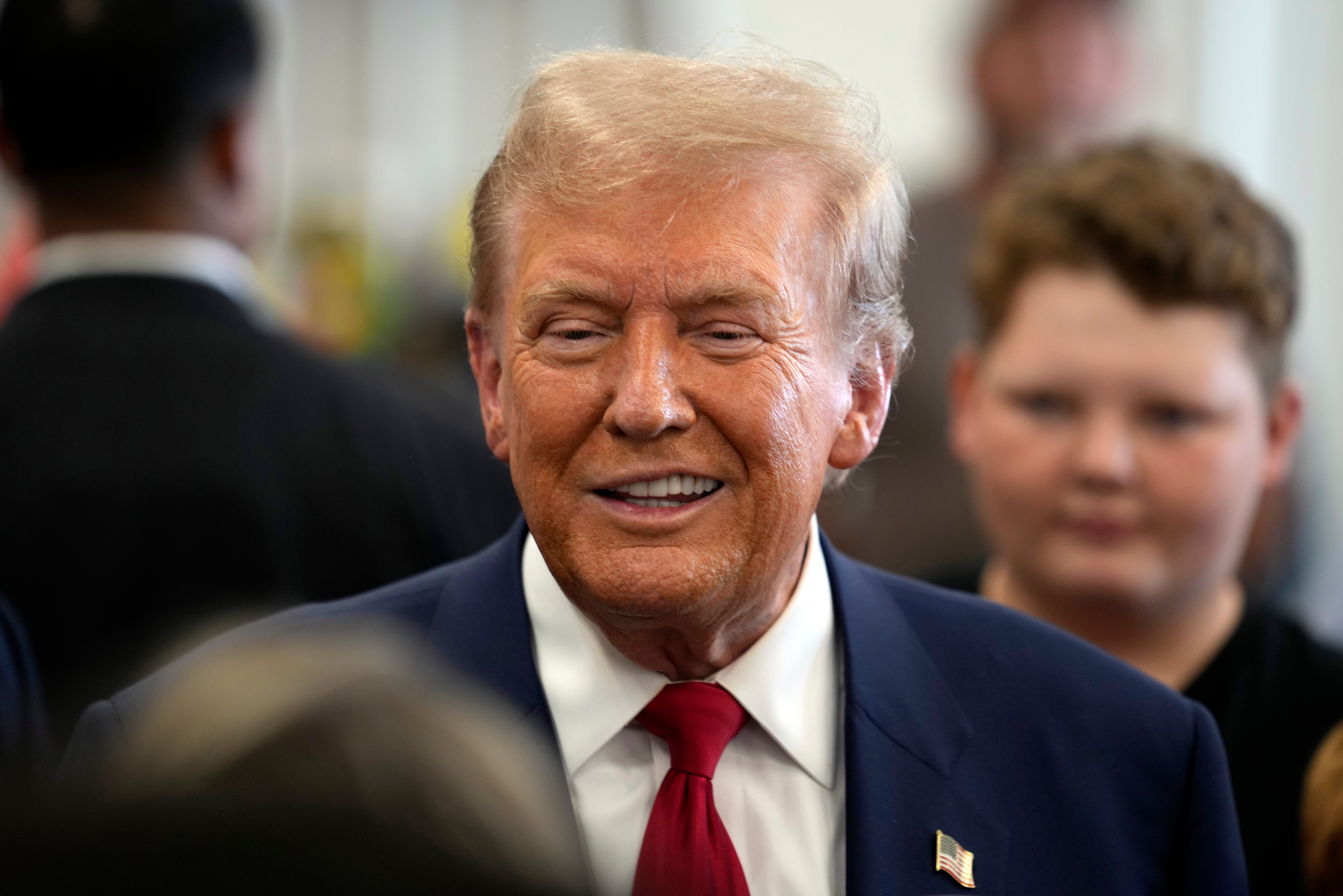 Republican presidential nominee former President Donald Trump visits the Shanksville Volunteer Fire Company in Shanksville, Pa., Wednesday, Sept. 11, 2024. Allies of the former president have said Tuesday’s debate was at best a draw and at worst a loss